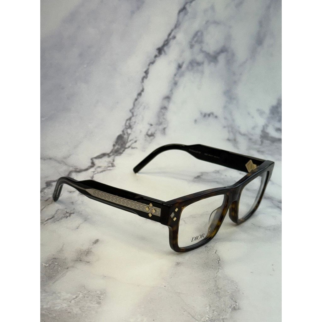 Dior NEW Dior CDDiamondO S3I Eyeglasses Frames in Havana Brown Size ONE SIZE - 6 Thumbnail