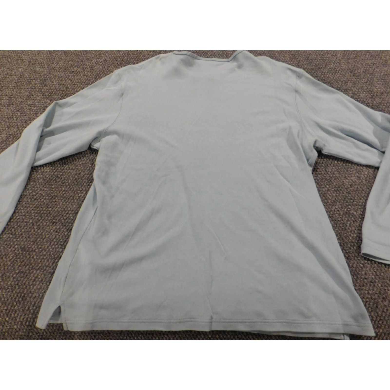 Vintage St. John's Bay Blouse XL Women Blue Crew Neck Pullover Rayon Stretch Casual Shirt Size XL / US 12-14 / IT 48-50 - 7 Thumbnail