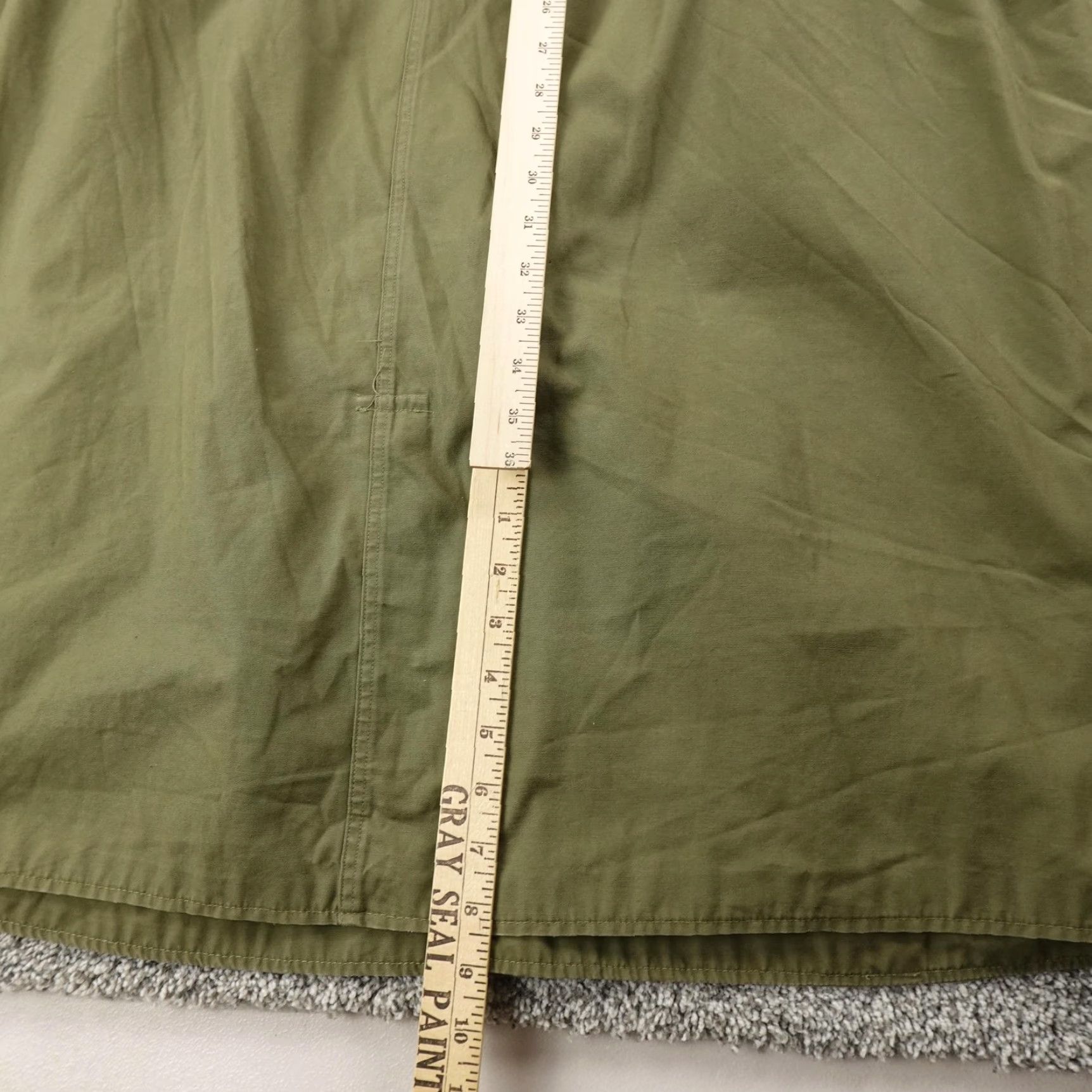 Vintage VINTAGE Army Jacket Mens M Green Wool Lined Trench Coat Overcoat Military Parka 70s Size US M / EU 48-50 / 2 - 5 Thumbnail