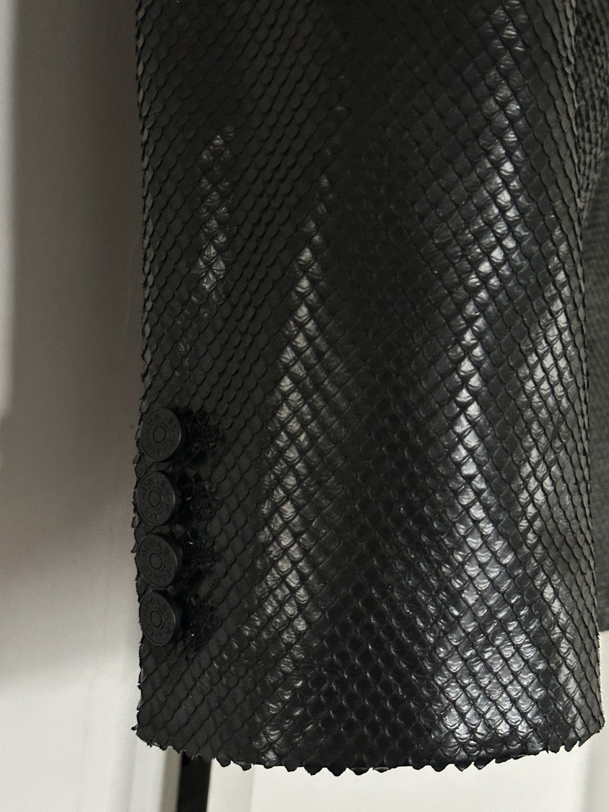 Mugler Mugler David bowie archive cut python leather jacket Size 48R - 2 Thumbnail