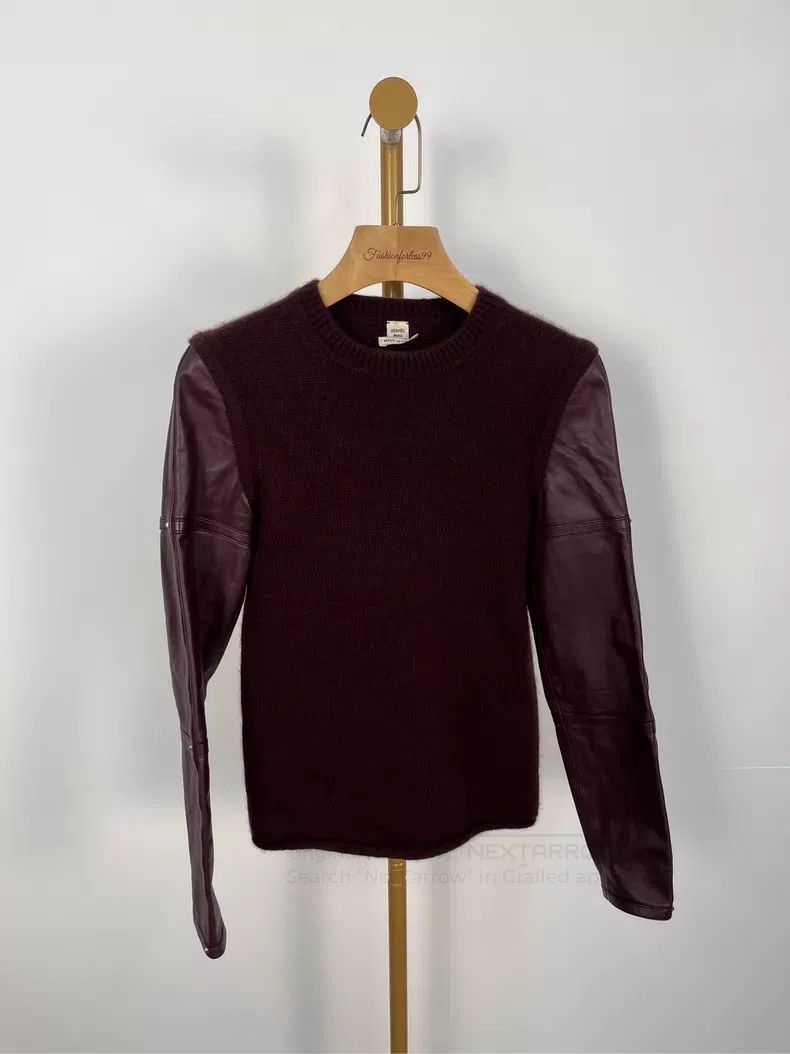 Hermes Hermes Sleeve Patched Knit Top Size XXS / US 00 / IT 34 - 1 Thumbnail