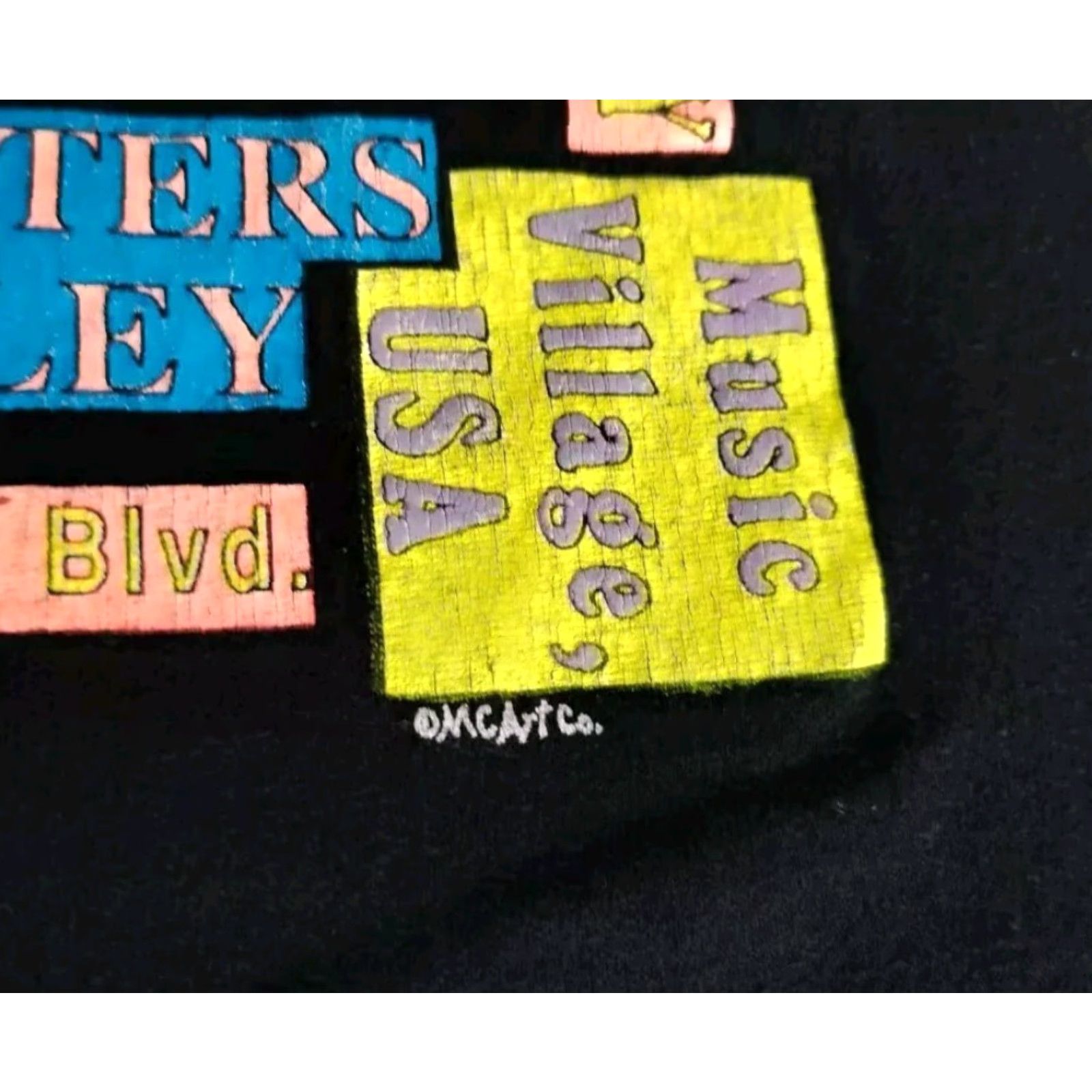 Vintage Vintage Belton USA Made Single Stitch Nashville Music Tee Shirt Size L Crew Neck Short Sleeve Black Cotton Polyester Logo Men Baseline: Music Size US L / EU 52-54 / 3 - 2 Thumbnail