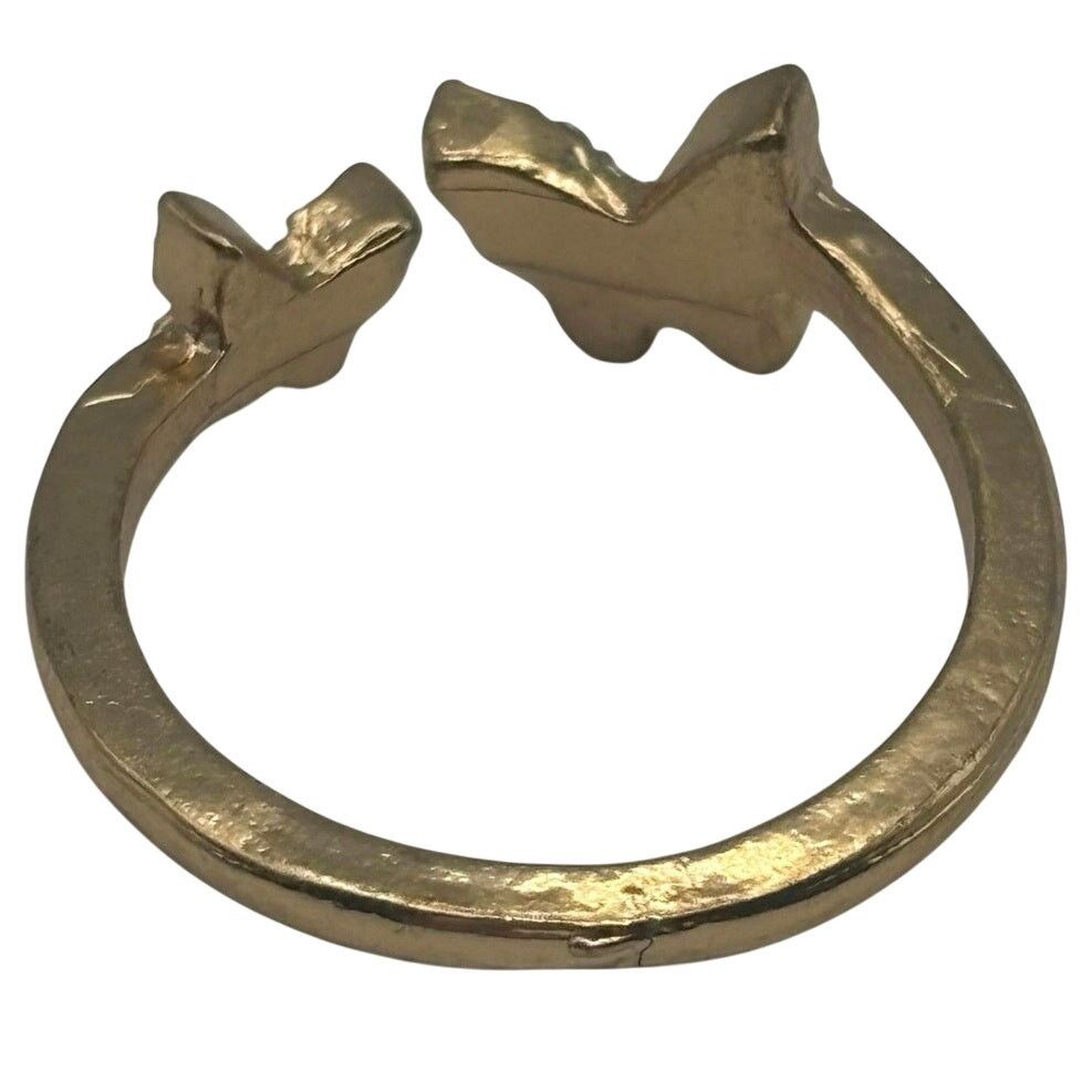 Other Gold Crystal Butterfly Ring Size ONE SIZE - 5 Thumbnail