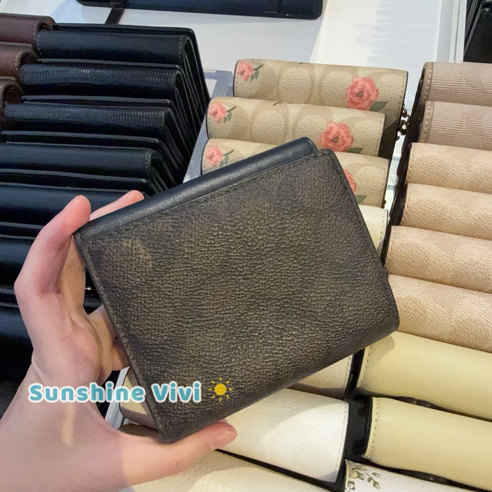 Coach NWT Coach Eliza Small Wallet CW801 Gold/Walnut/Black Size ONE SIZE - 2 Thumbnail