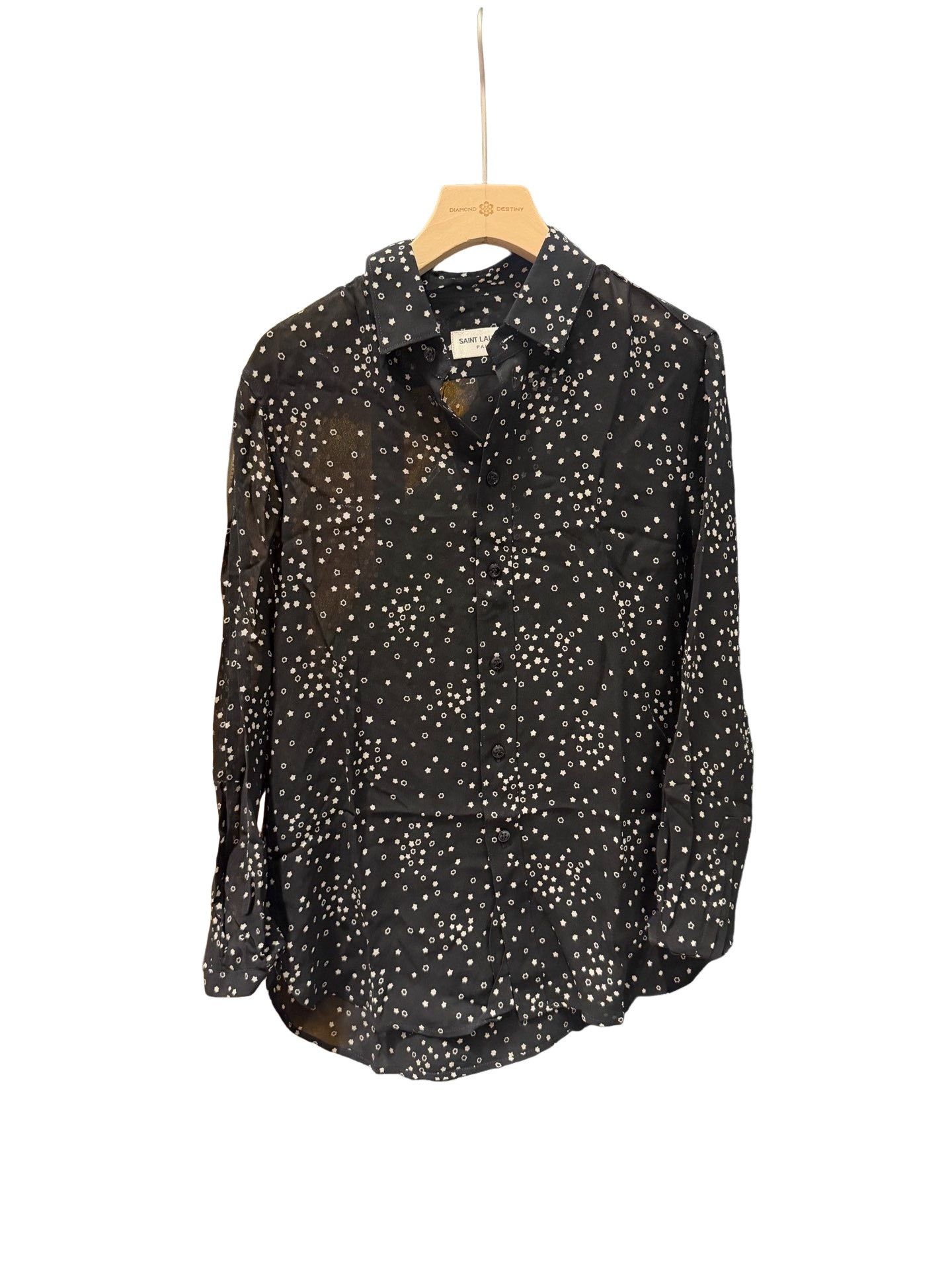 Saint Laurent Paris Saint Laurent Paris Star Print Button Up Shirt F36 Size XS / US 0-2 / IT 36-38 - 1 Thumbnail