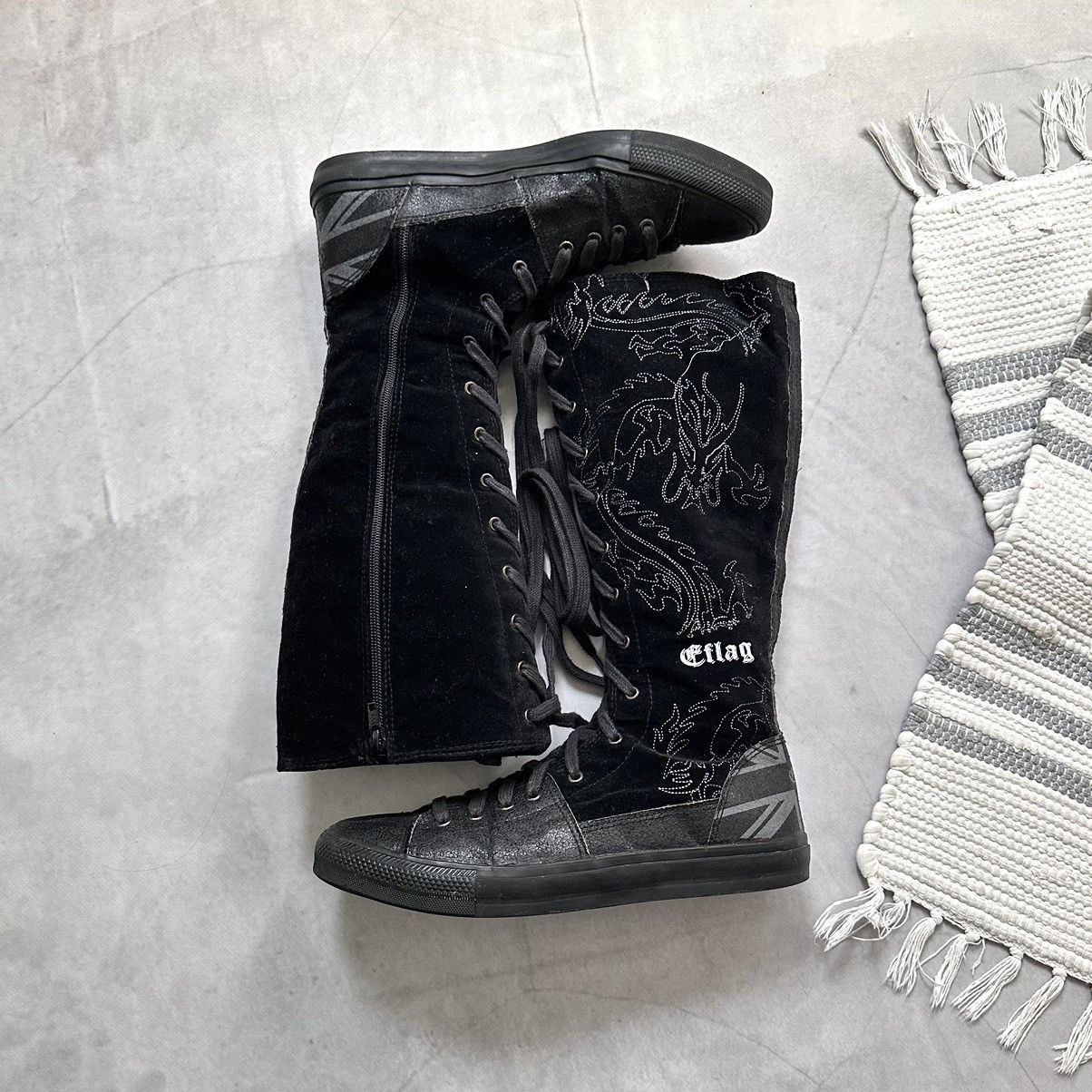 Adidas × Y's Japan Punk Yohji Yamamoto Style Boxing Biker Converse Vibe Size US 9.5 / EU 42-43 - 9 Thumbnail