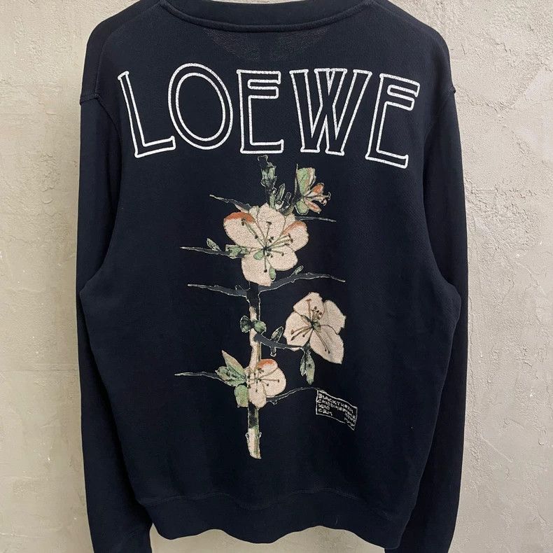 Other LOEWE Black floral Logo round neck hoodie Size M / US 6-8 / IT 42-44 - 4 Thumbnail