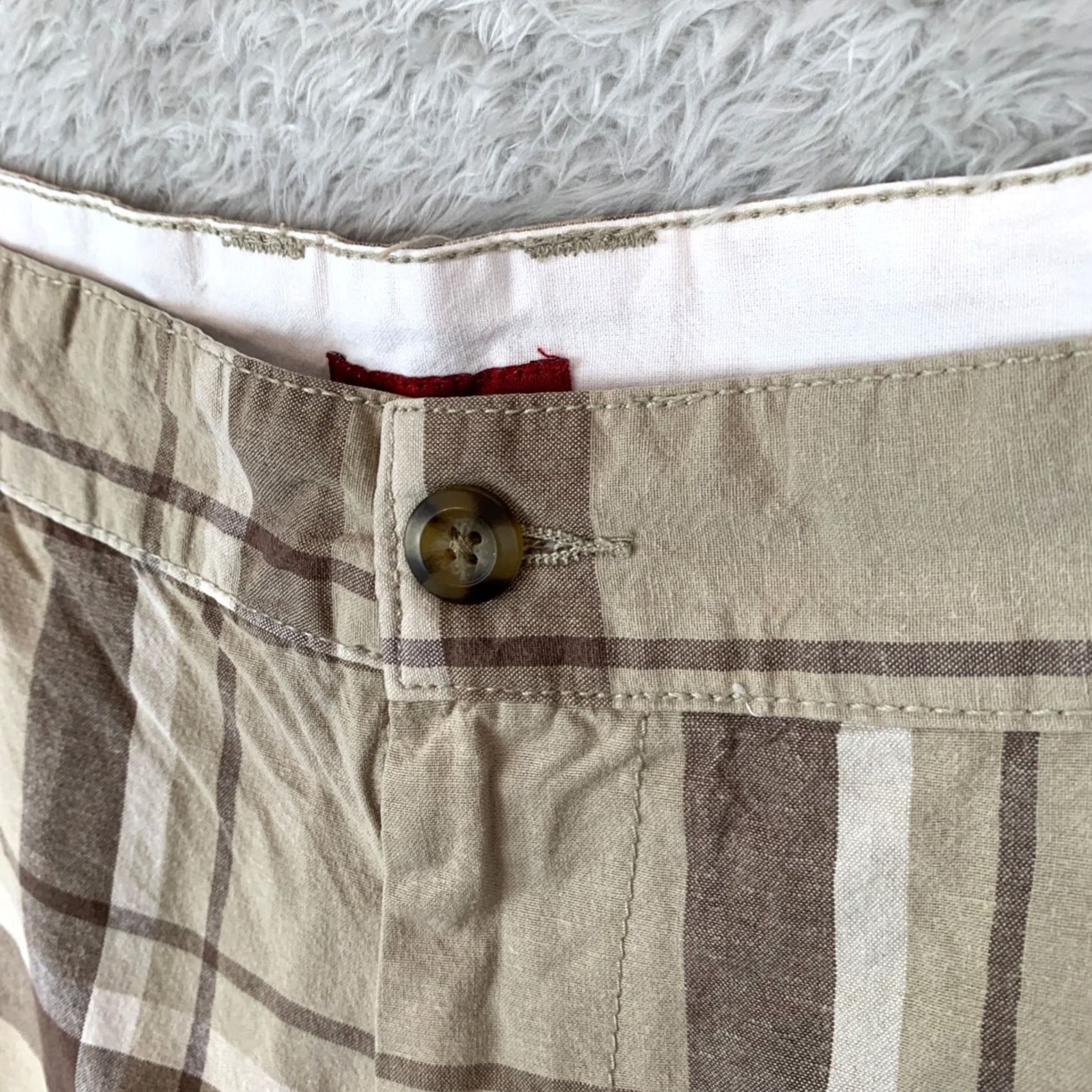 Vintage Urban Pipeline Cargo Shorts Mens Size 36 Check Cotton Workwear Pockets, Men's — image 3 of 6