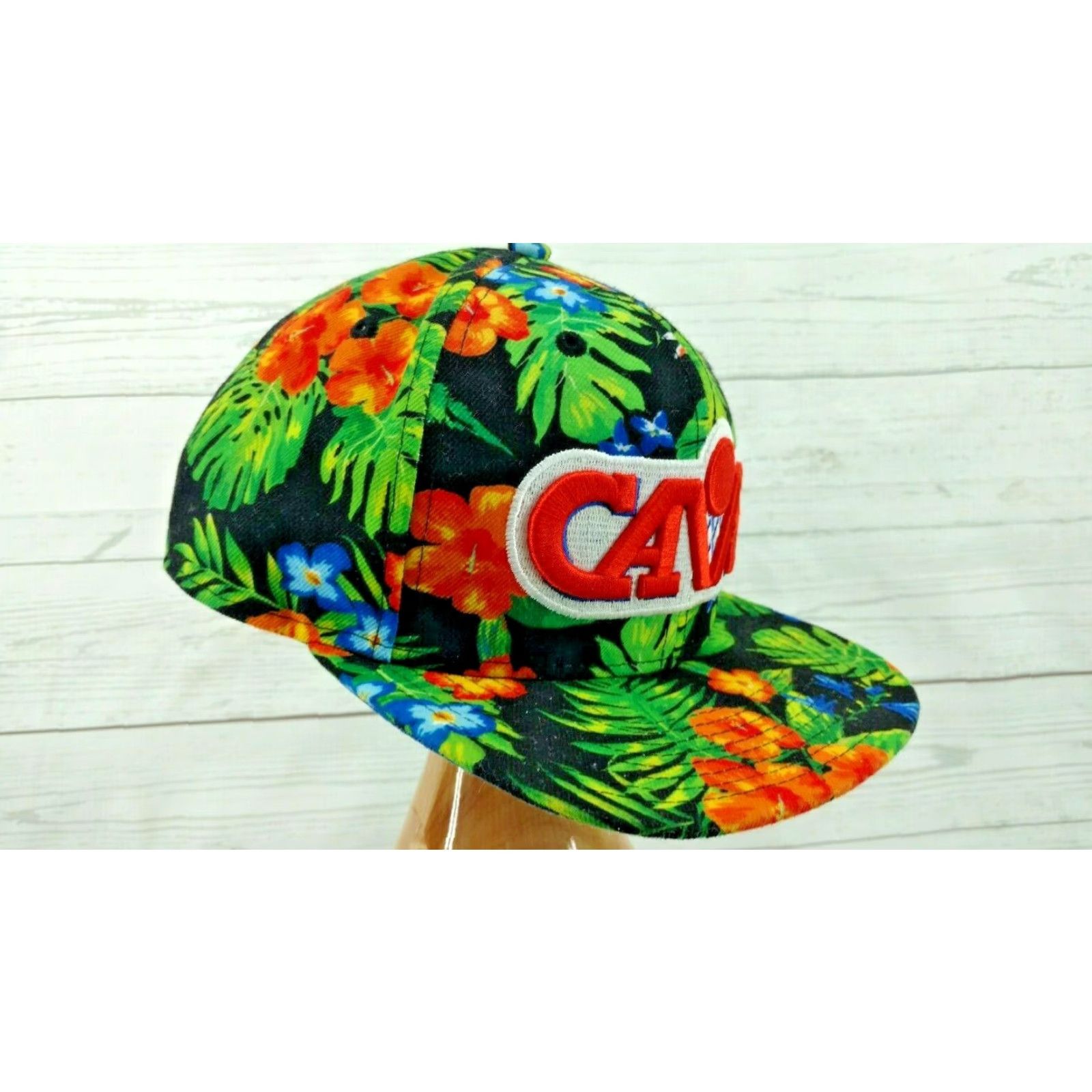 New Era VINTAGE CAVS Cleveland Cavaliers NBA New Era 9Fifty Snapback Floral Tropical Cap Hat Hat Size ONE SIZE - 3 Thumbnail