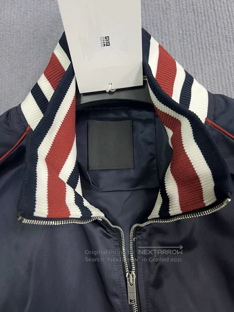 Givenchy Givenchy Embroidered Striped Jacket Coat Midnight Blue Size US M / EU 48-50 / 2 - 3 Thumbnail