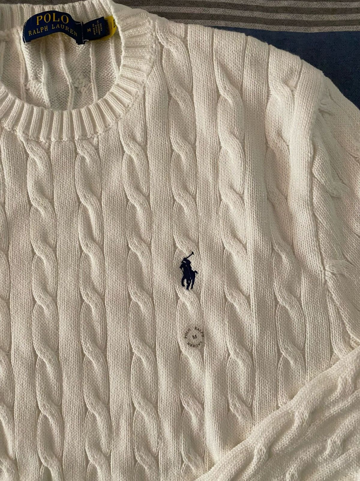 Polo Ralph Lauren Ralph Lauren cable-knit sweater in white Size US M / EU 48-50 / 2 - 3 Thumbnail