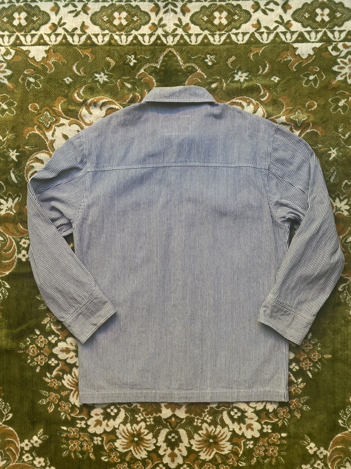 Woolrich Woolen Mills Vintage 90s Woolrich Chore Jacket Hickory Stripe Pattern Size US L / EU 52-54 / 3 - 10 Thumbnail