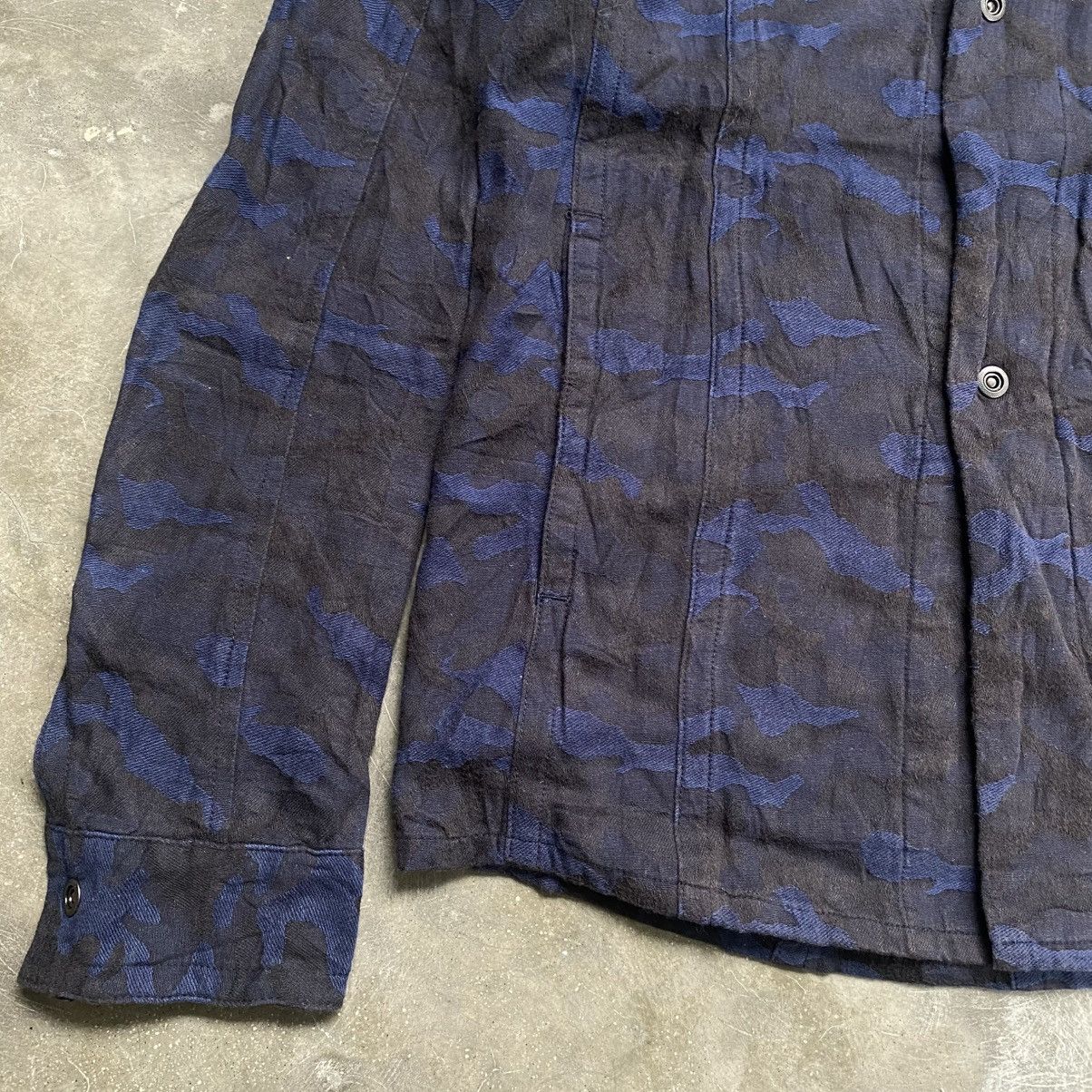 Japanese Brand 2000s Schlussel Vkei Style Open Collar Camo Button Up Shirt Size US M / EU 48-50 / 2 - 6 Thumbnail