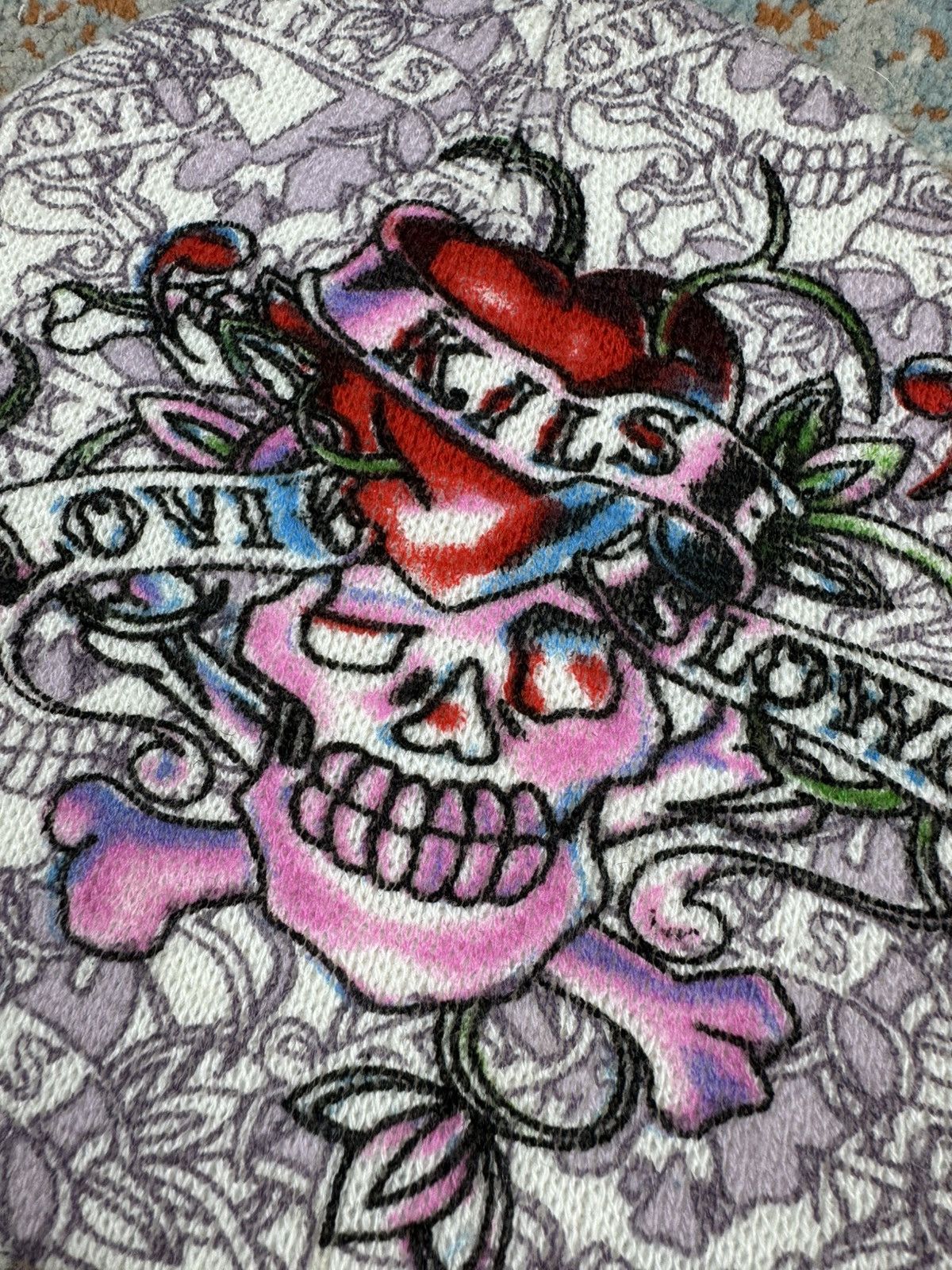 Japanese Brand Vintage Y2K Ed Hardy style aop graphic beanie jesse pinkman Size ONE SIZE - 6 Thumbnail