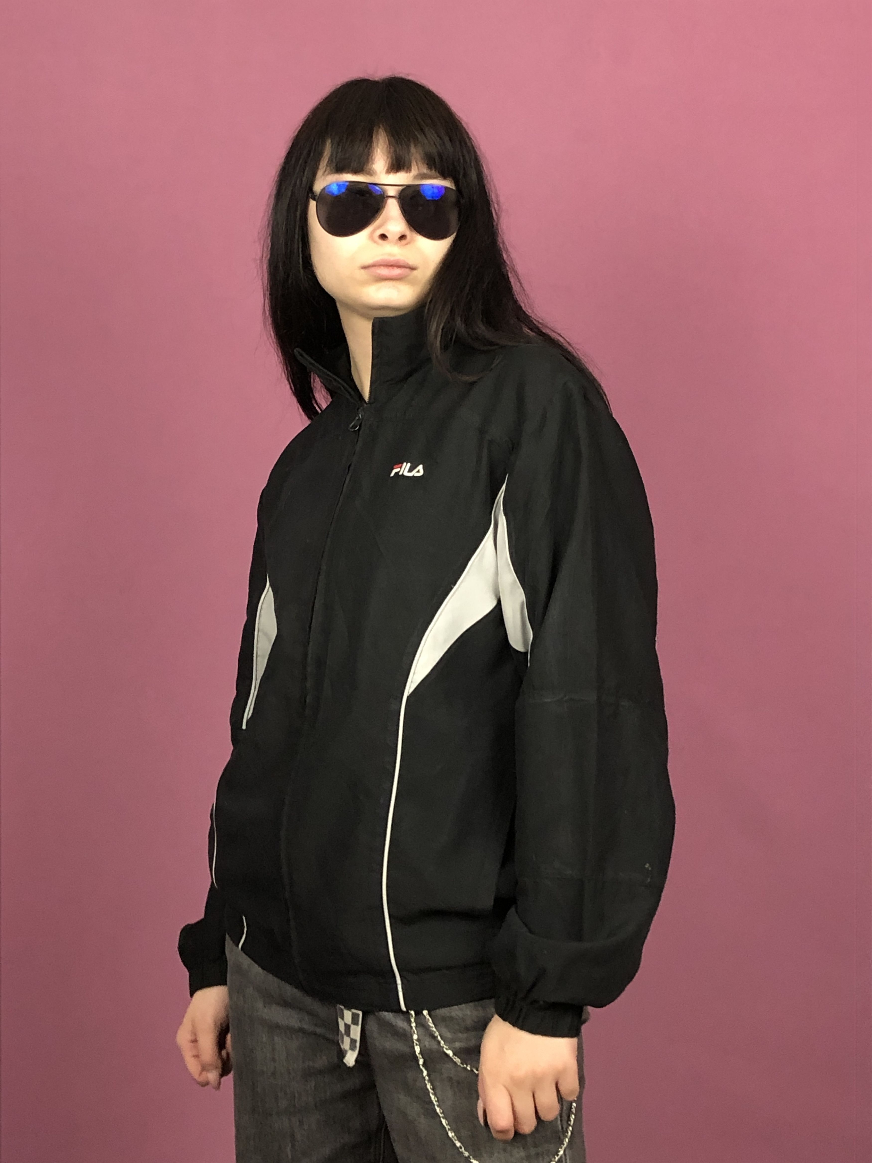 Fila × Vintage Fila Vintage Women's Windbreaker Jacket - XL Size XL / US 12-14 / IT 48-50 - 2 Thumbnail