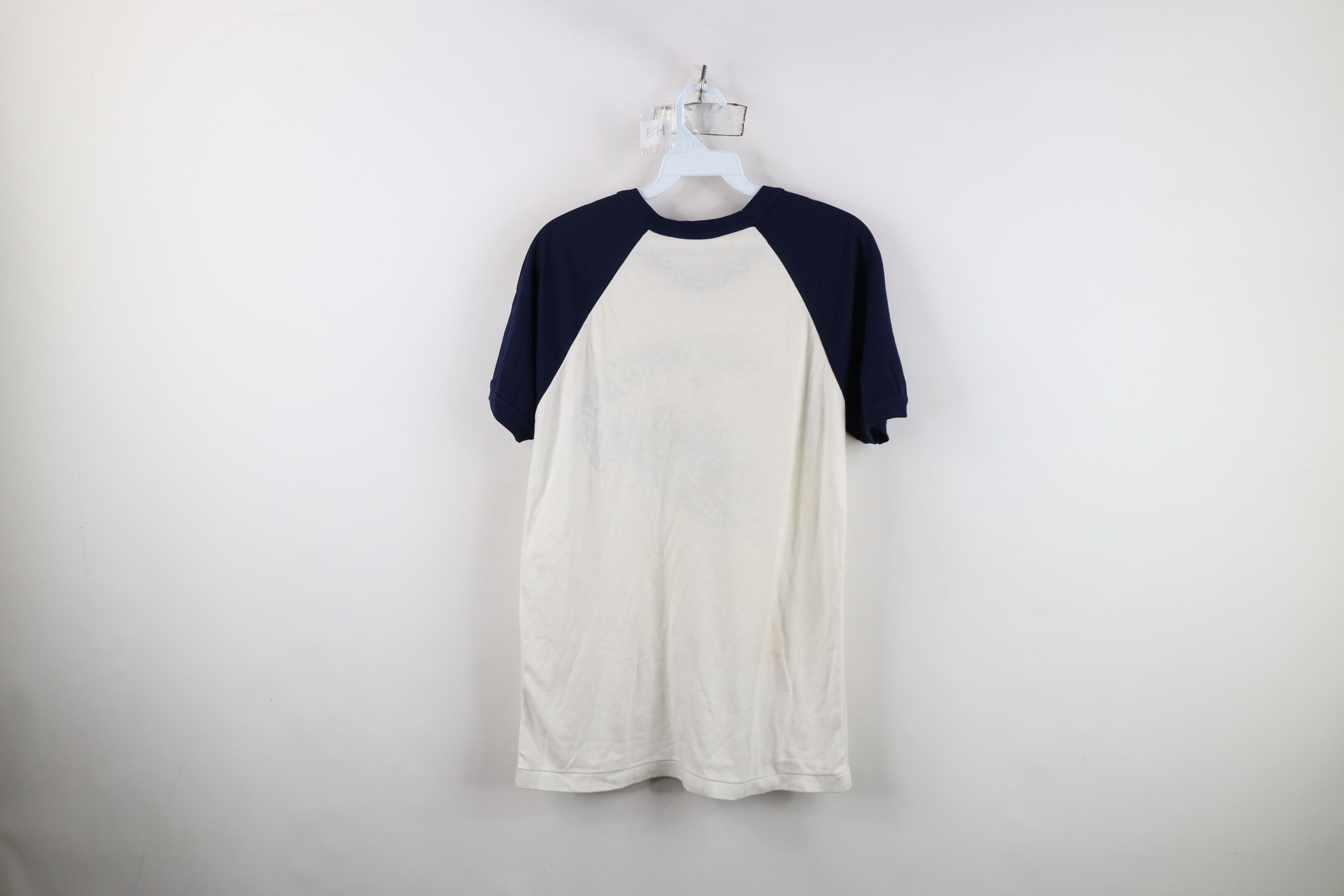 Vintage Vintage 70s Gompers AD-37 Raglan Ringer T-Shirt White USA Size US M / EU 48-50 / 2 - 11 Thumbnail