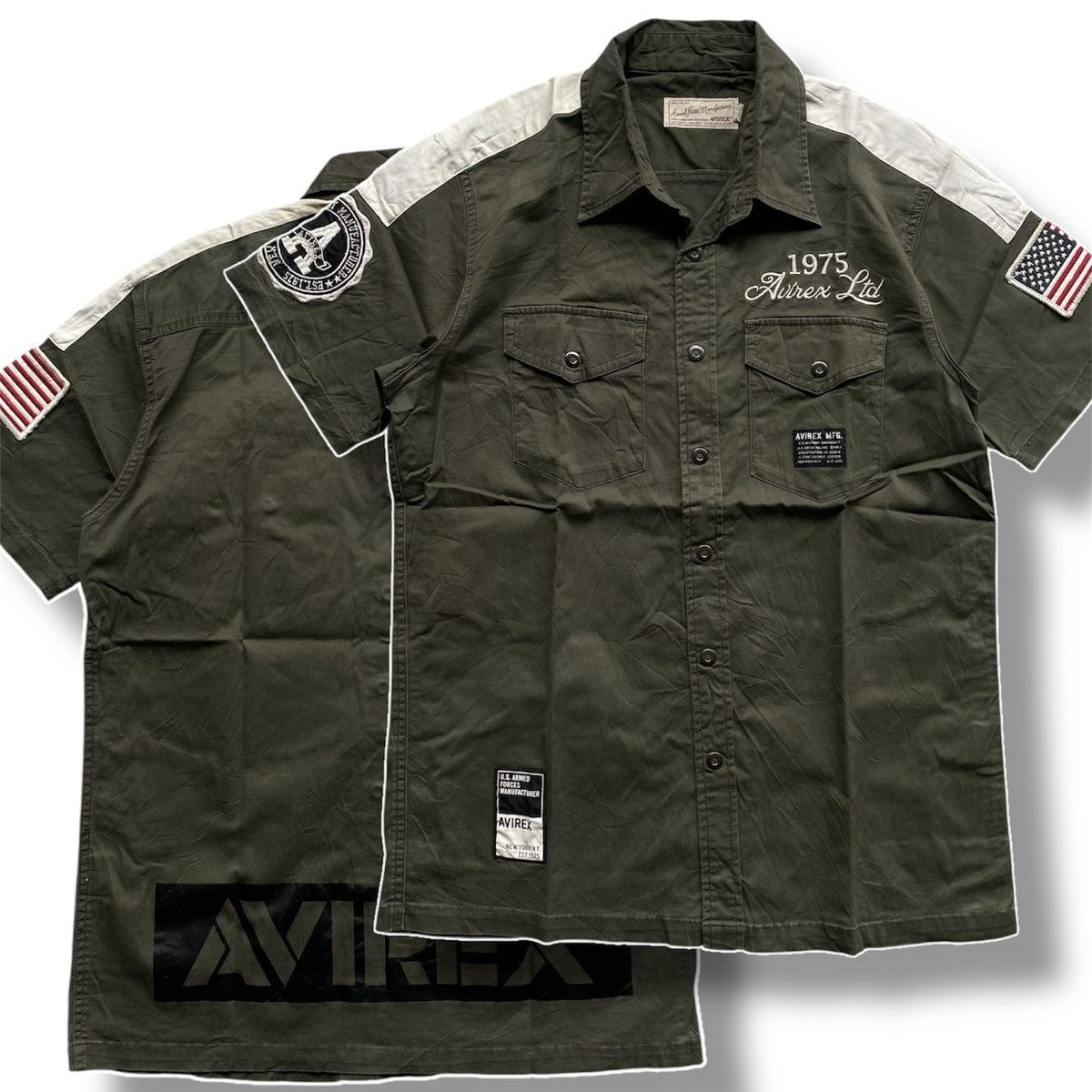 Avirex 🔥SICK AVIREX MILITARY WORK SHIRT ARMY. Size US M / EU 48-50 / 2 - 1 Thumbnail