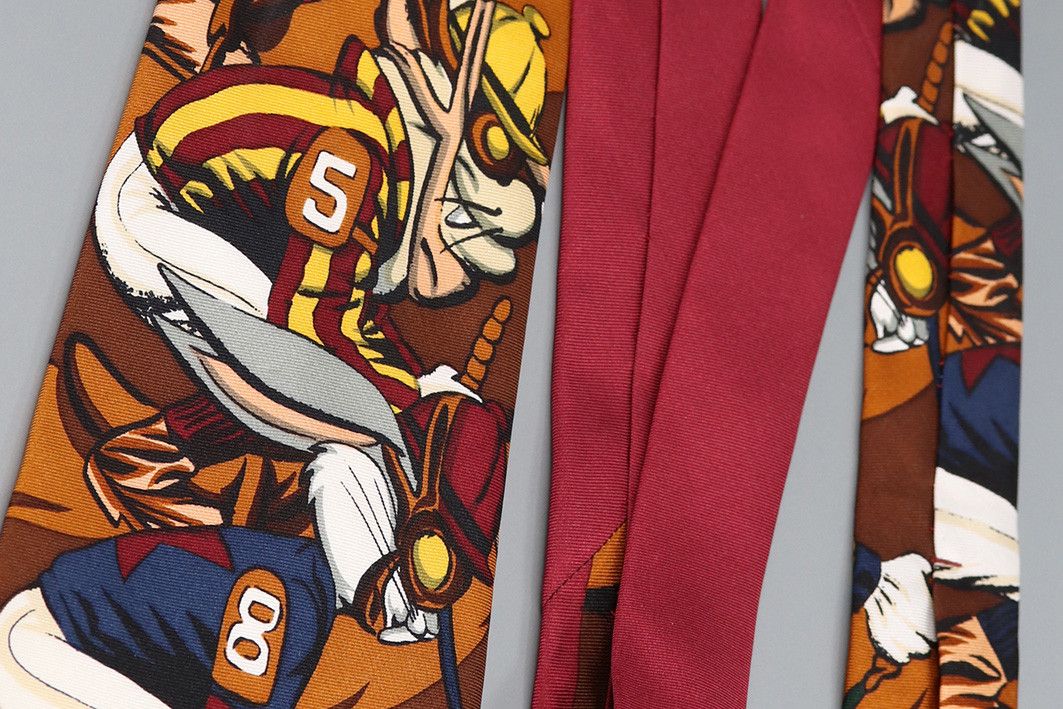 Warner Bros 1993 Bugs Bunny Horse Racing Tie Size ONE SIZE - 10 Thumbnail