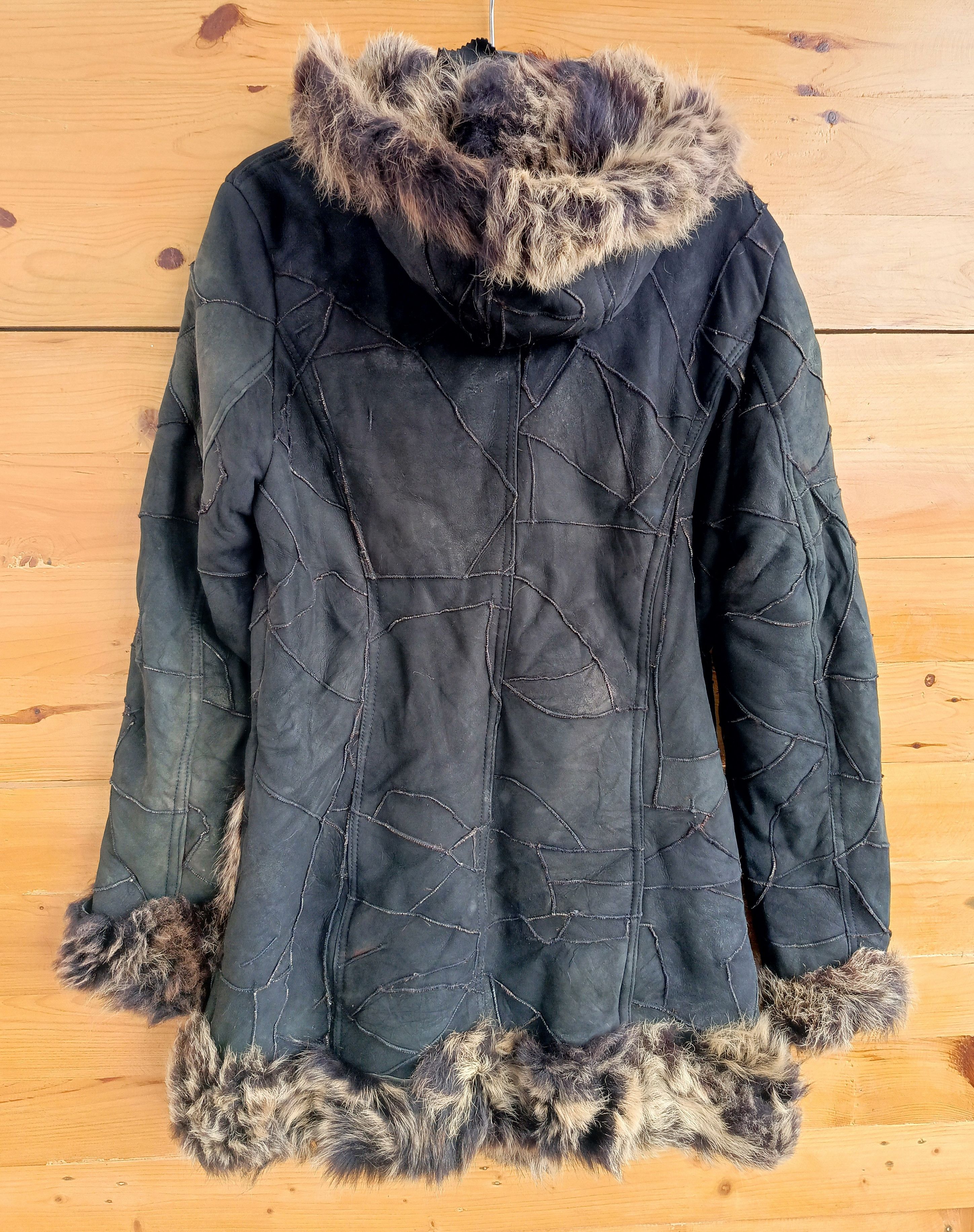 If Six Was Nine PATCHWORK Raccoon Fur Rabbit Leather Jacket Size US S / EU 44-46 / 1 - 4 Thumbnail