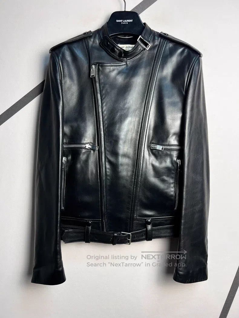 Saint Laurent Paris Saint Laurent Paris Lamb Leather Biker Jacket Size US L / EU 52-54 / 3 - 1 Thumbnail