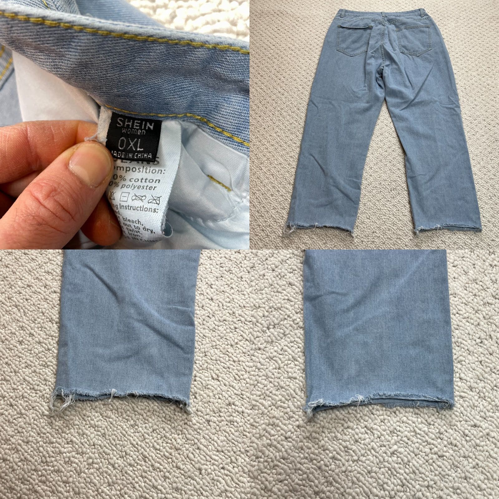 Shein Shein Jeans Womens XL Blue Denim Light Wash Straight Leg High Rise Mom 34x25 Jeans Women's XL Blue Denim Light Wash Straight Leg High Rise 34x25 Size 40" / US 18 - 8 Thumbnail