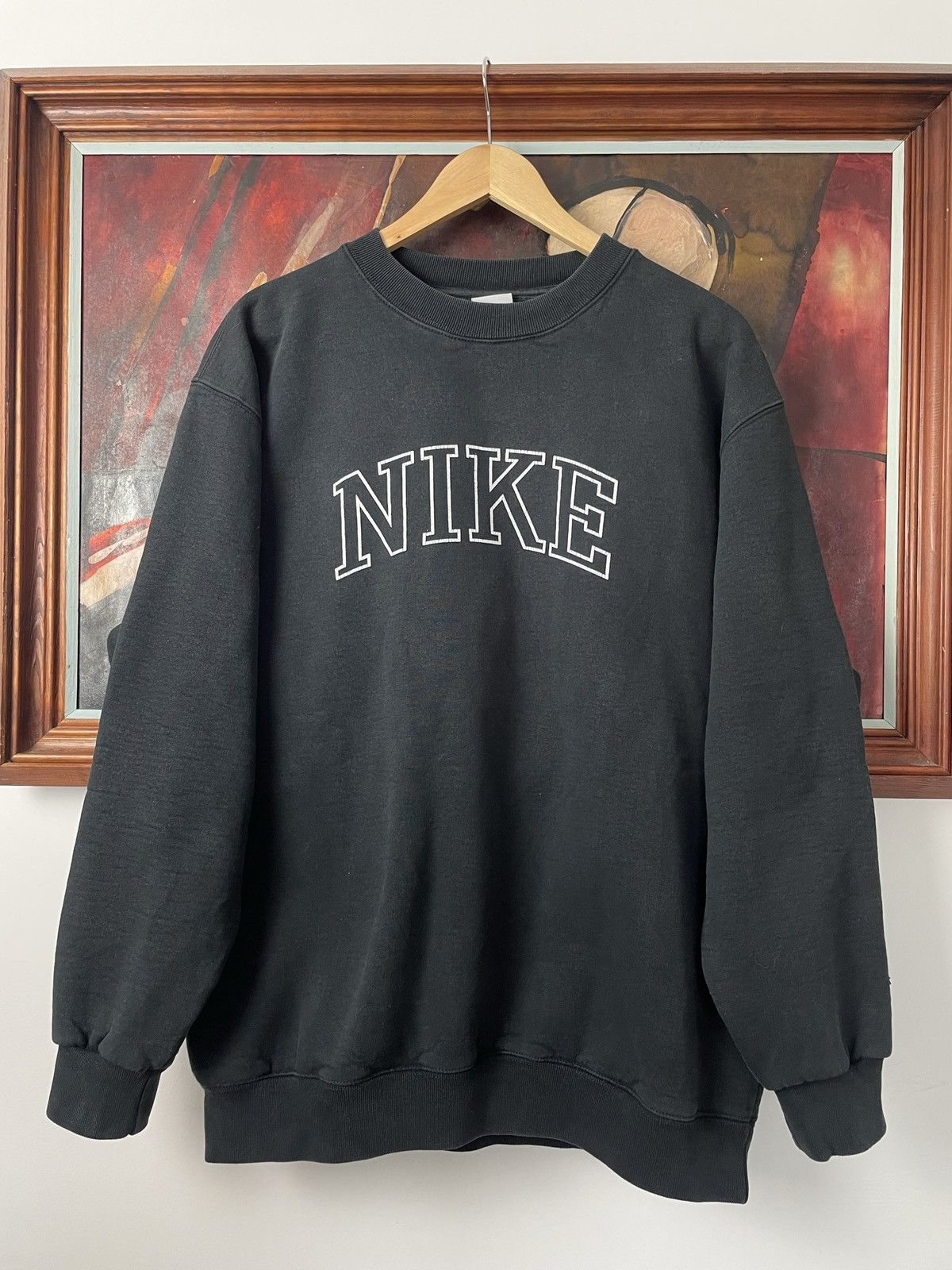 Nike Nike Y2k Vintage Spellout Logo Crewneck Center Swoosh Rare Size US M / EU 48-50 / 2 - 1 Thumbnail