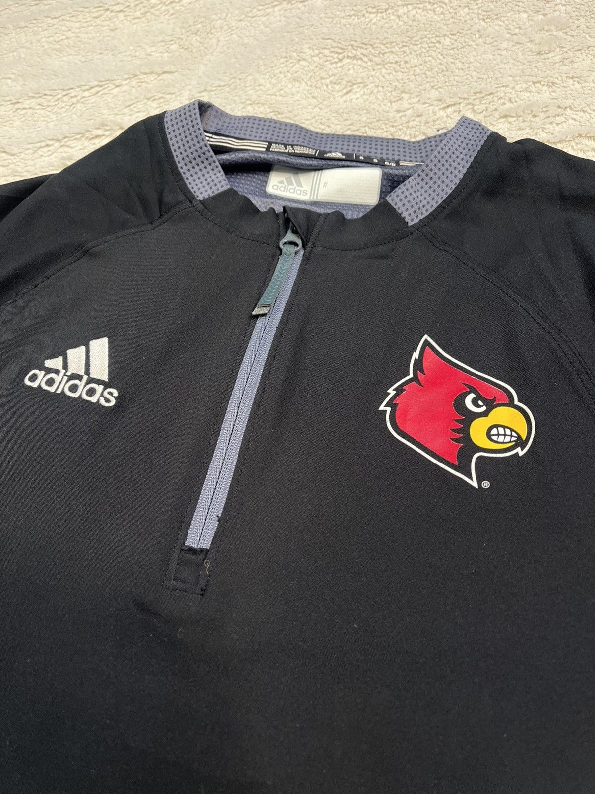 Adidas Adidas NCAA Louisville Cardinals Team Issued Pullover Warmup Size US S / EU 44-46 / 1 - 2 Thumbnail
