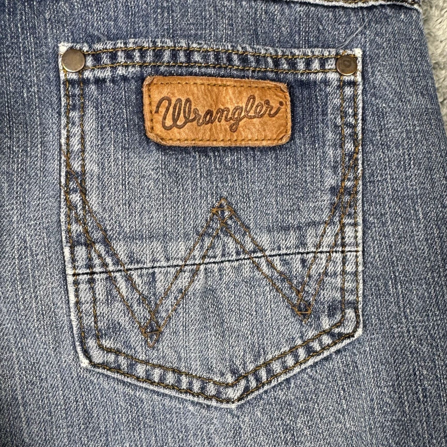 Wrangler Wrangler Retro Jeans Mens 30x34 Slim Straight Blue Denim Cowboy Western Whisker Denim Jeans Slim 5-Pocket Mens Wrangler Retro Jeans Size US 30 / EU 46 - 5 Thumbnail