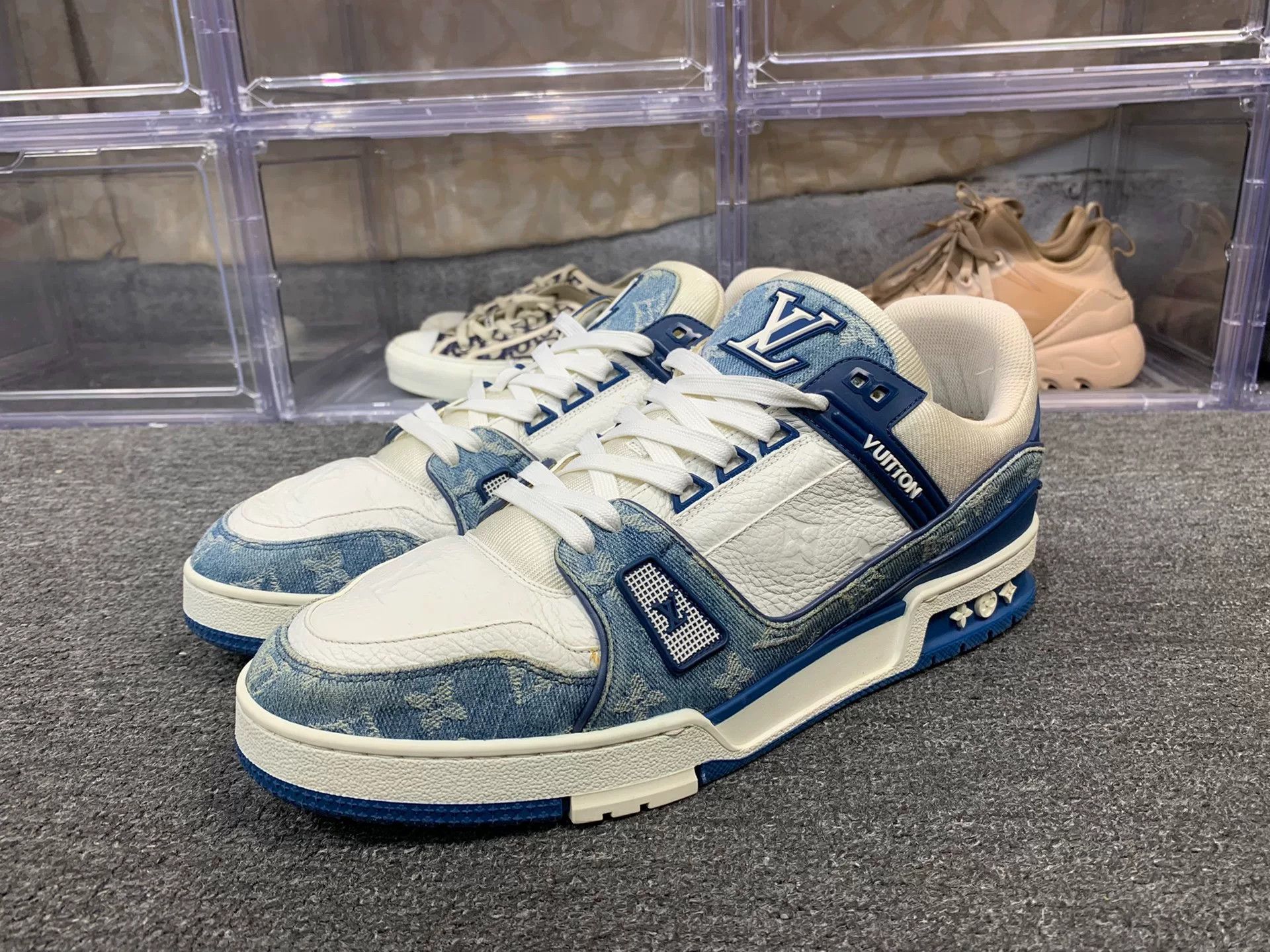Louis Vuitton Louis Vuitton Training Denim Blue Lowtop Sneakers 8 Men Size US 8 / EU 41 - 1 Thumbnail