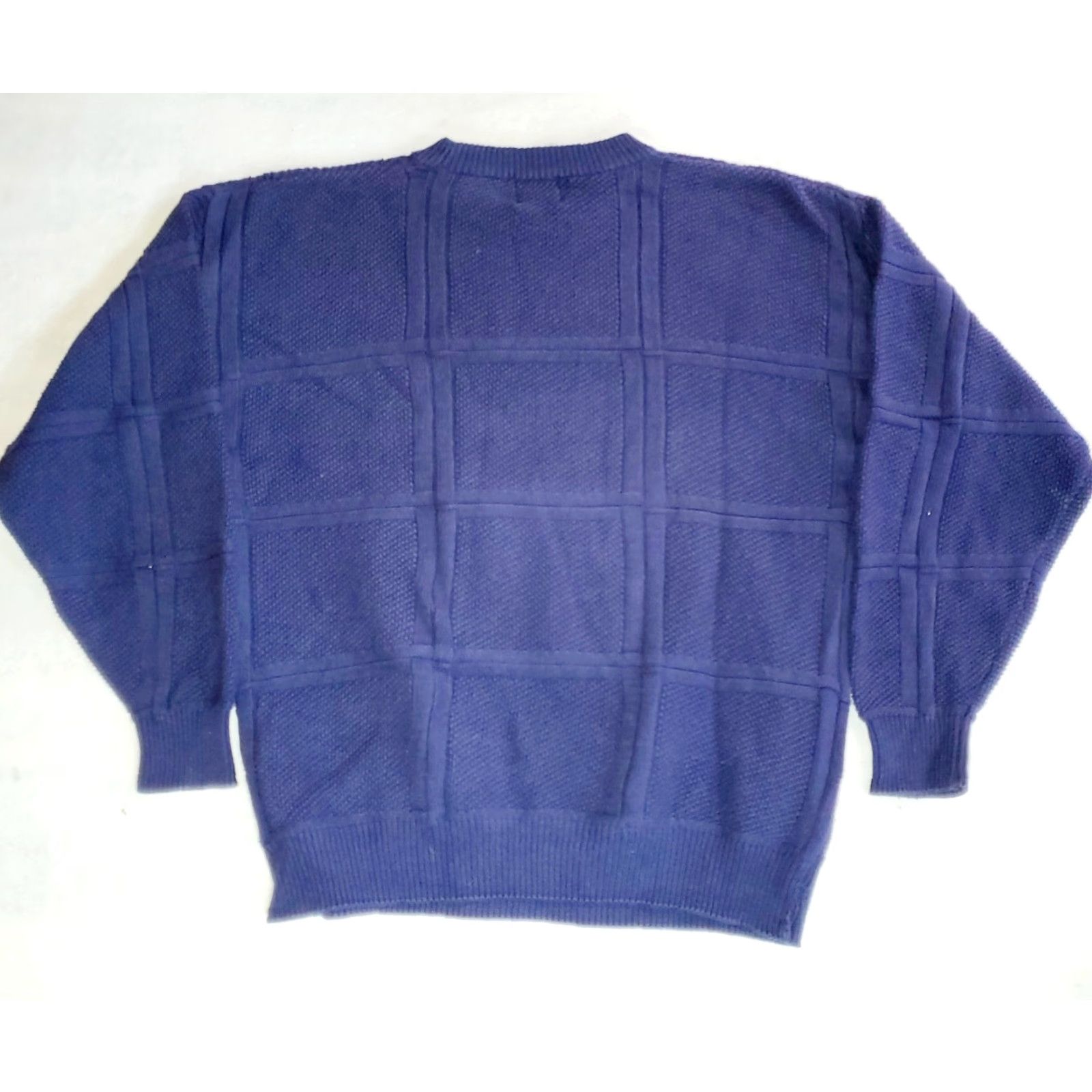 Vintage VINTAGE Cape Isle Knitters Mens Navy Blue 100% Cotton Golf Sweater Mens Size L Navy Blue Size US L / EU 52-54 / 3 - 4 Thumbnail