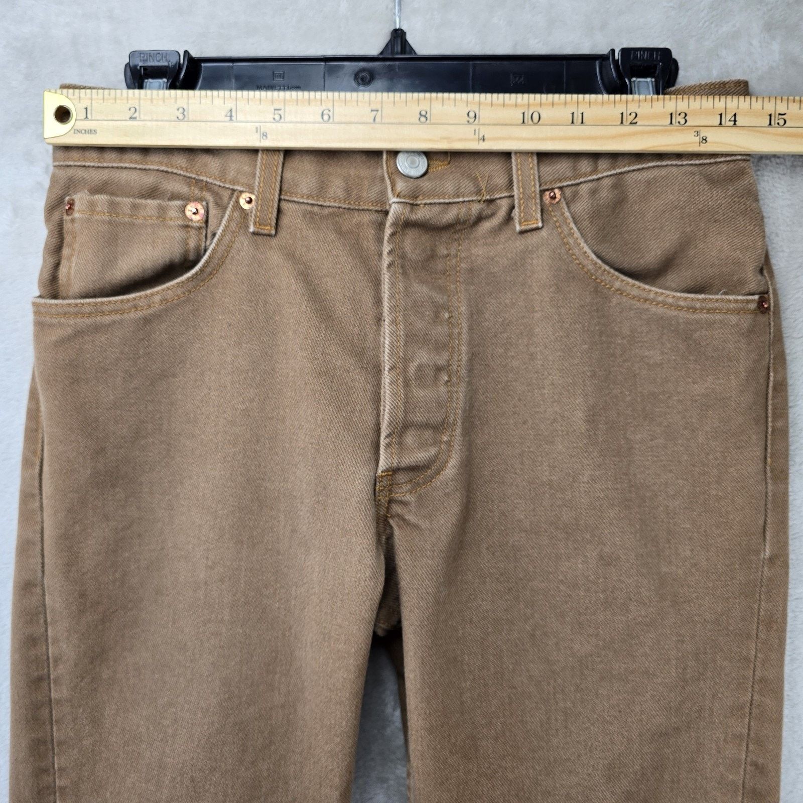 Levi's VTG Levis 501 Jeans Mens 28x27 Brown USA Tag 30x30 Y2K Size US 28 / EU 44 - 10 Thumbnail