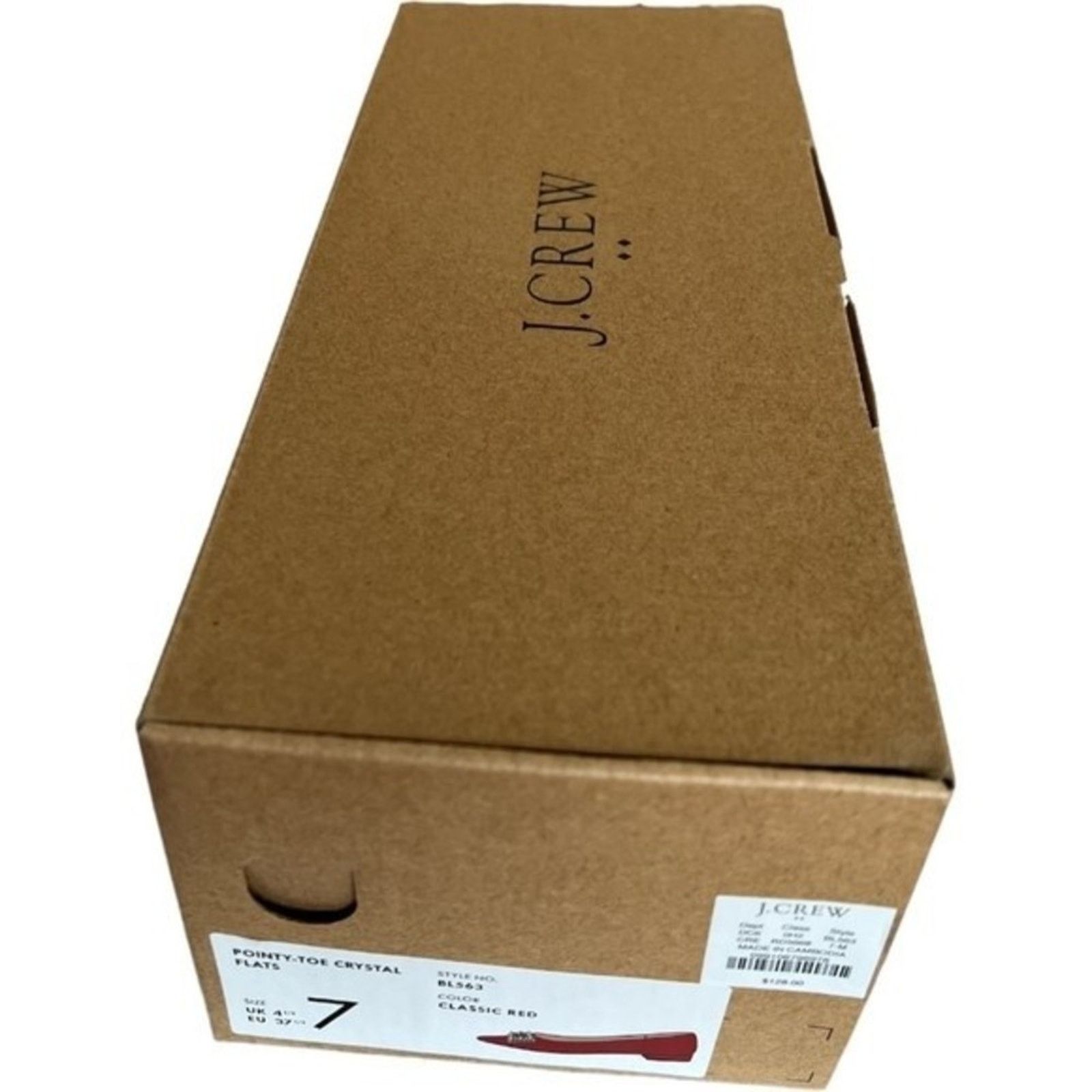J.Crew J.CREW Pointy-toe Crystal Classic Red Flats w/ Box, US7 Size US 7 / IT 37 - 10 Thumbnail