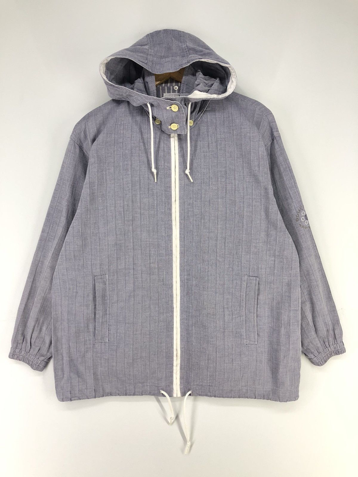 image of Andre Courreges x Courreges Vintage Courreges Paris Sport Futur Hooded Light Jacket in Blue (Size L