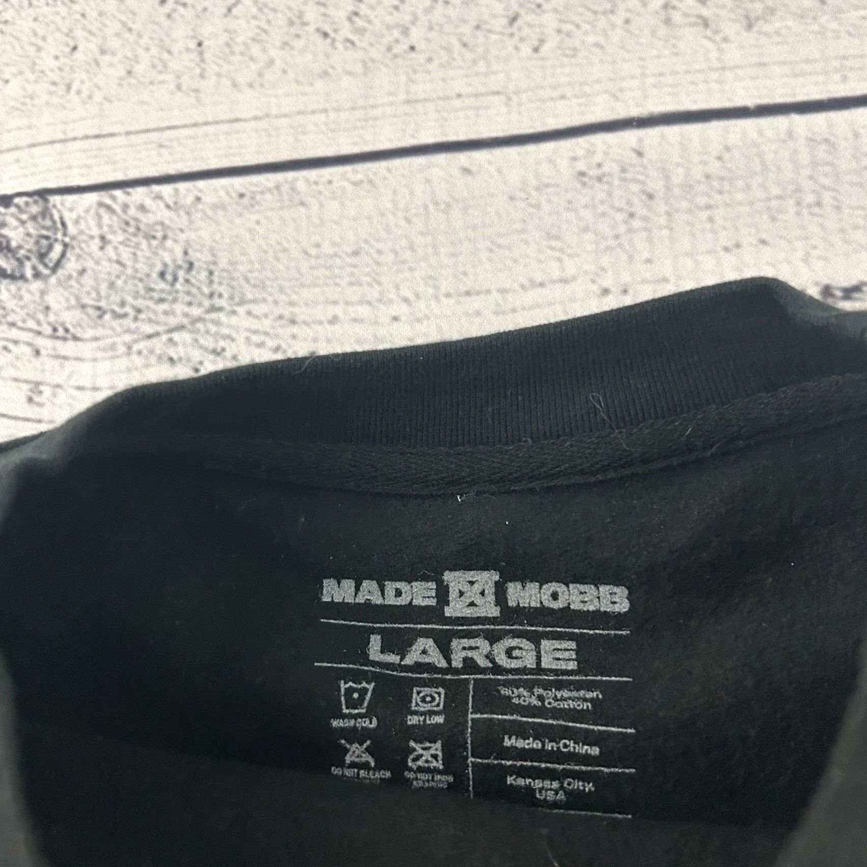 Vintage Made Mobb KC Pullover Sweatshirt Men's Large Black Shirt Mens Large Black Made Mobb KC Pullover Sweatshirt Size US L / EU 52-54 / 3 - 2 Thumbnail