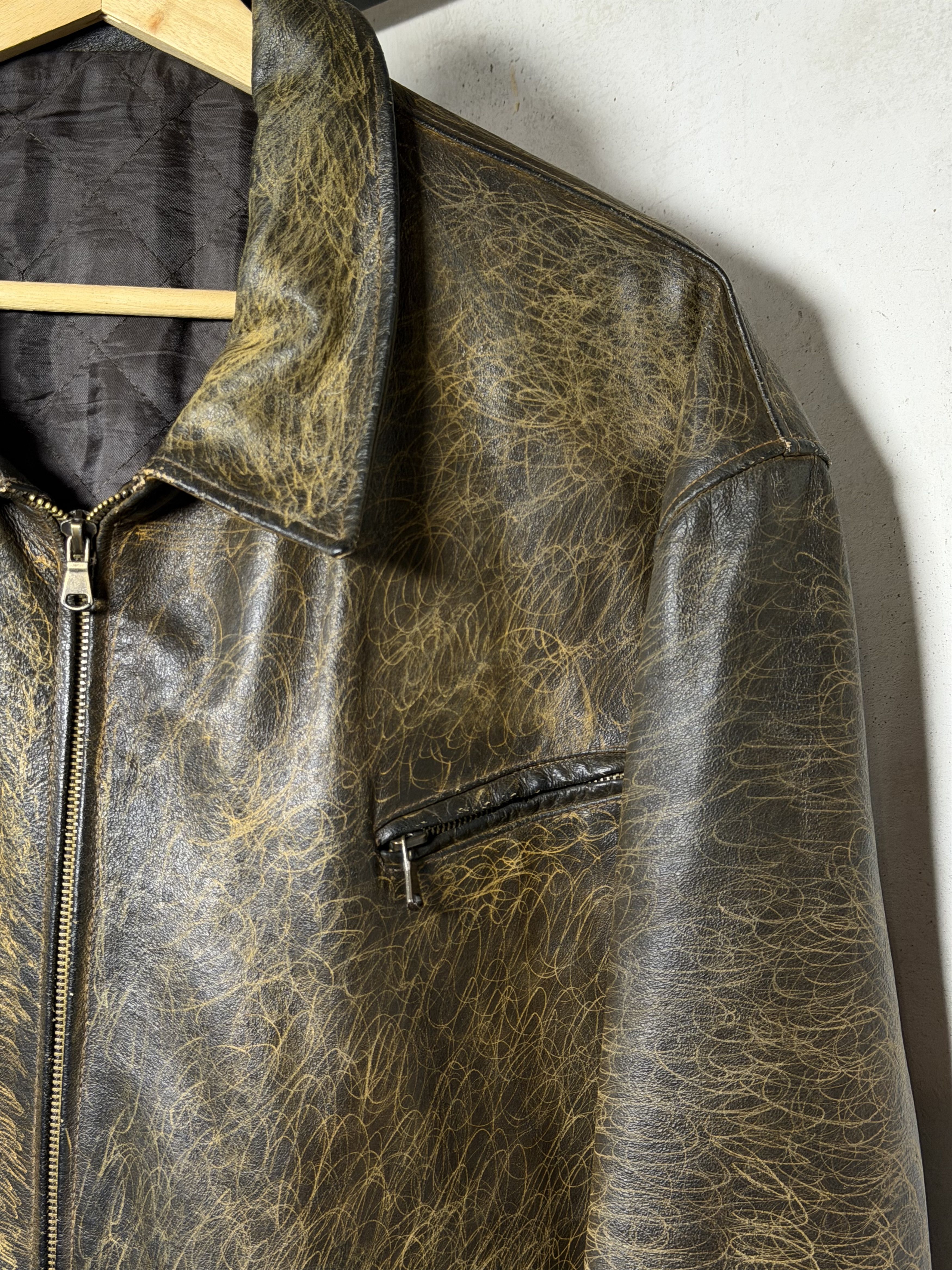 Genuine Leather Boxy Italian Genuine Leather Padded Jacket Size US XL / EU 56 / 4 - 3 Thumbnail