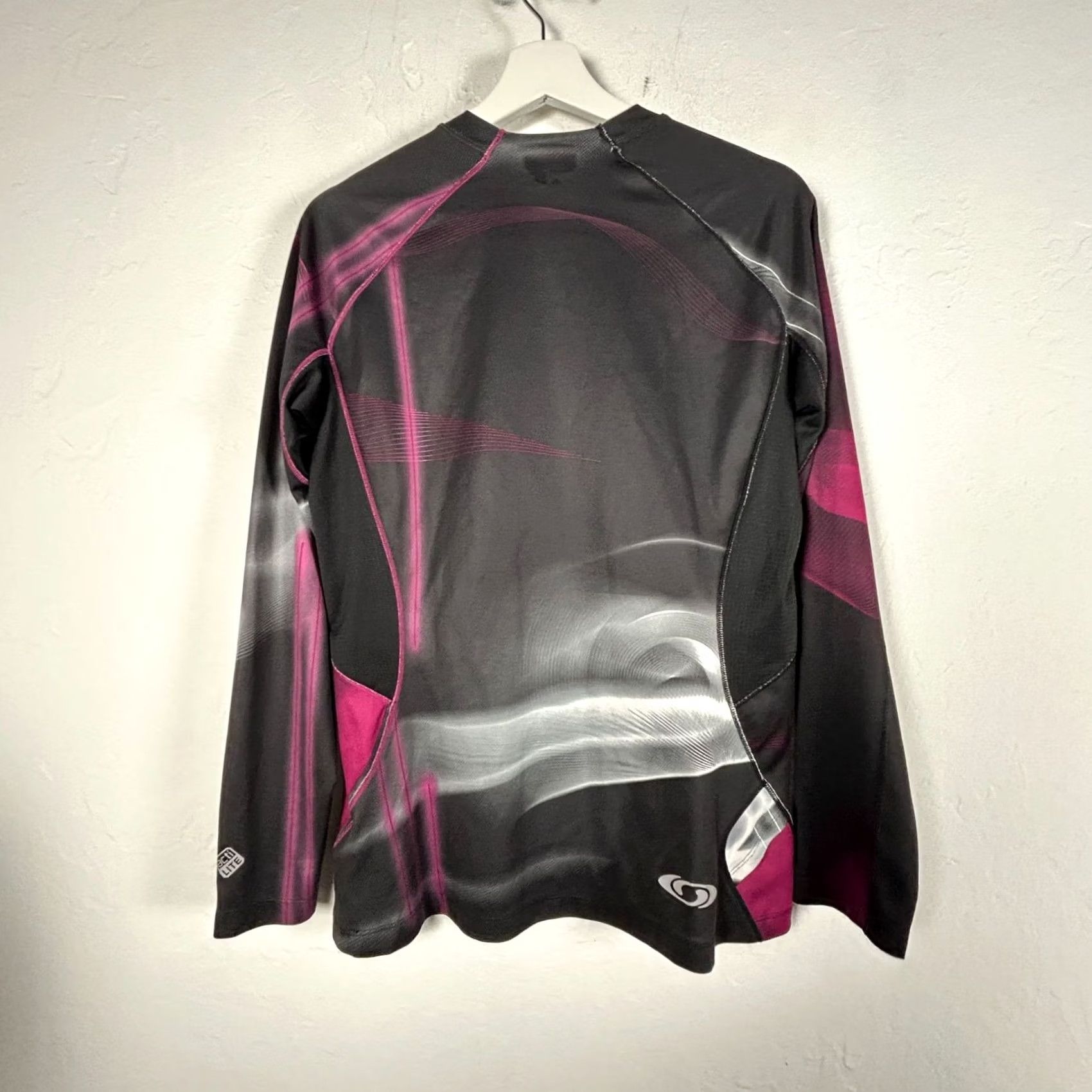 Salomon Salomon Womens XL Black & Pink Long Sleeve Acti Lite X-Static Athletic Shirt Top Size XL / US 12-14 / IT 48-50 - 2 Thumbnail
