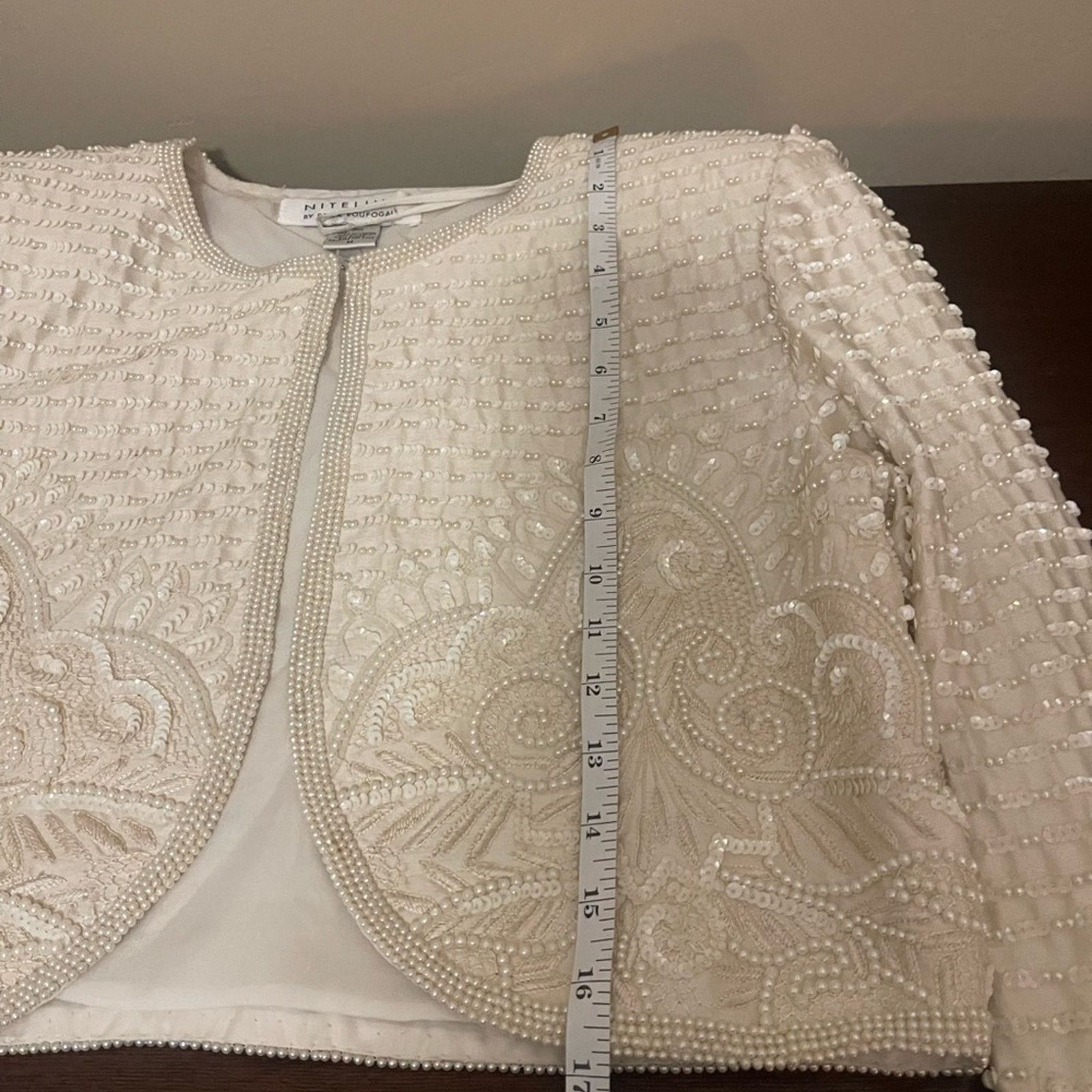 Other Beaded Silk Bolero Jacket (Vintage M) Size M / US 6-8 / IT 42-44 - 6 Thumbnail