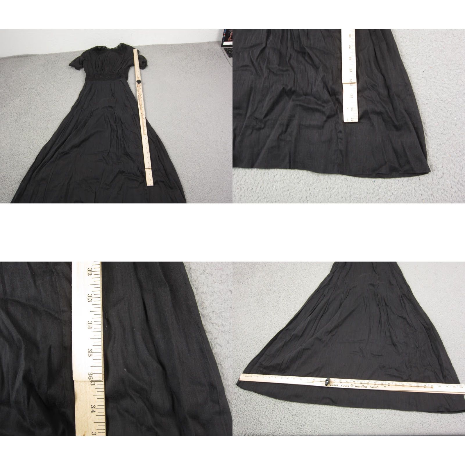 Vintage VINTAGE True Vintage Voil Dress Womens XS Black Lace Midi 1900s C&C California Size XS / US 0-2 / IT 36-38 - 9 Thumbnail