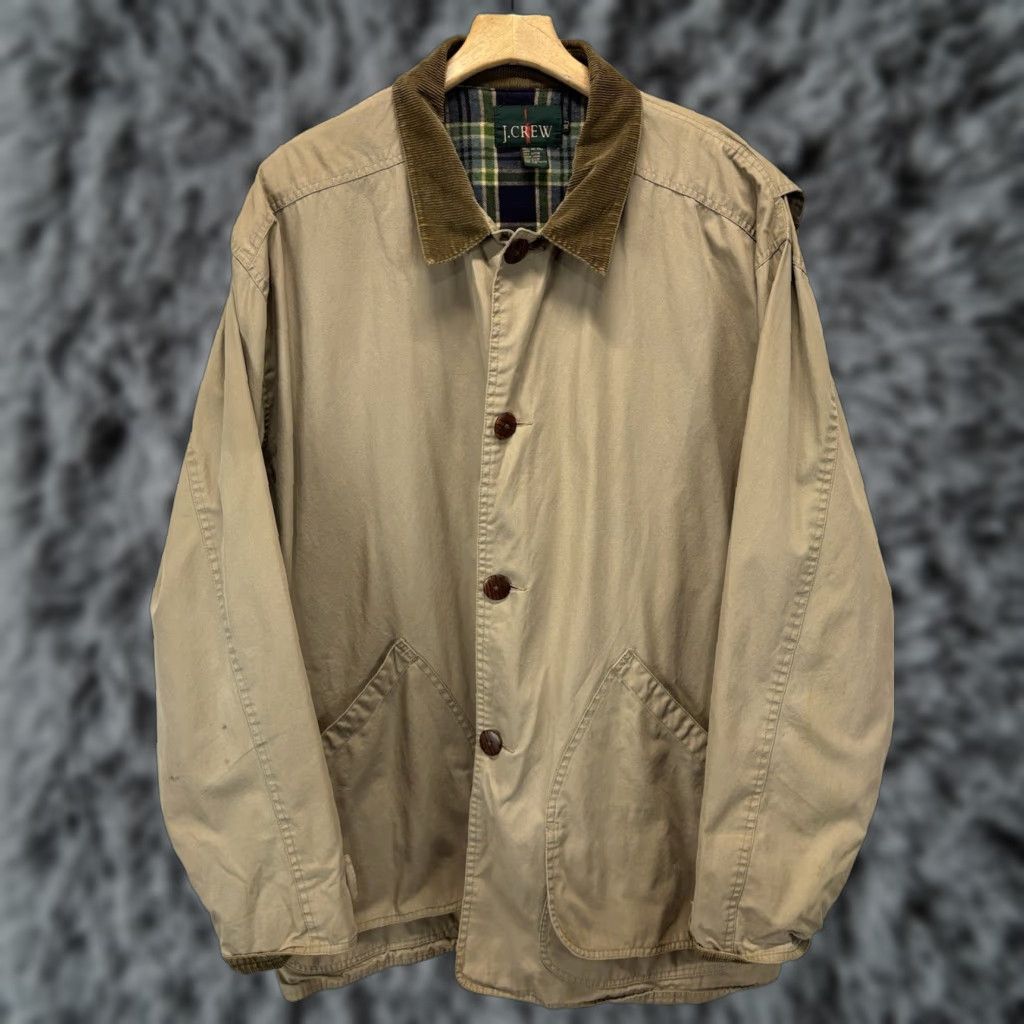 J.Crew VINTAGE J.CREW Chore Coat Mens XLT Regular Flannel Lined Cotton Barn Oarsman Brown Button Size US XL / EU 56 / 4 - 1 Thumbnail