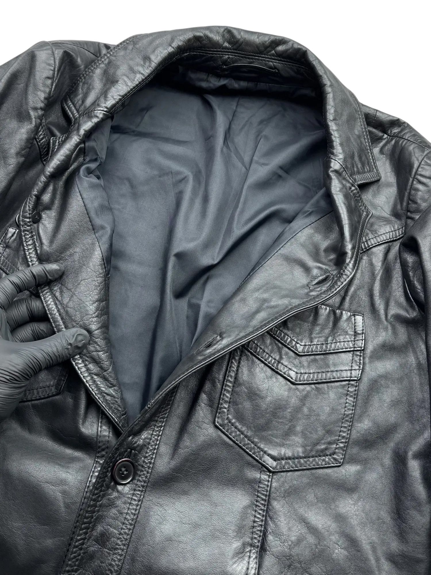 Vintage Y2K Leather Jacket(V144) Size US L / EU 52-54 / 3 - 4 Thumbnail