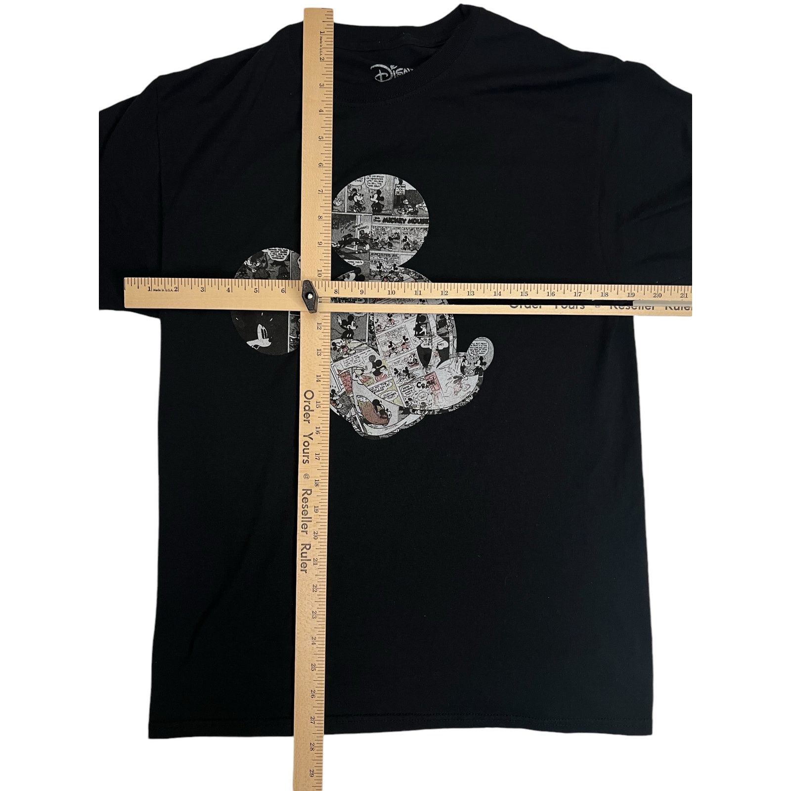 Disney Disney Mickey Mouse Black Shirt White Comic Strip Silhouette Size US M / EU 48-50 / 2 - 6 Thumbnail