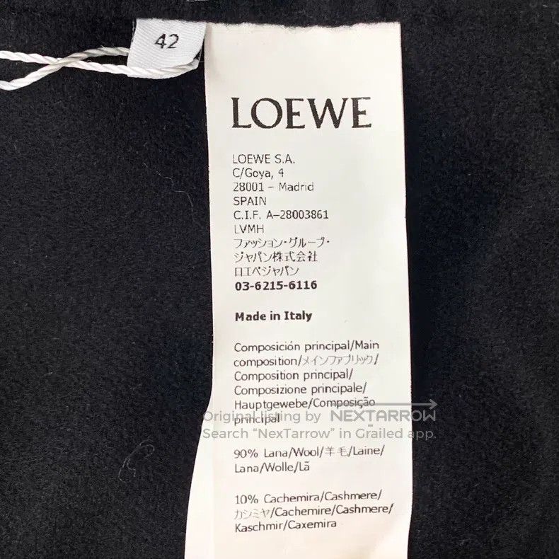 Loewe Loewe Black Logo Patch Leather Pocket Single-Breasted Wool Size M / US 6-8 / IT 42-44 - 7 Thumbnail