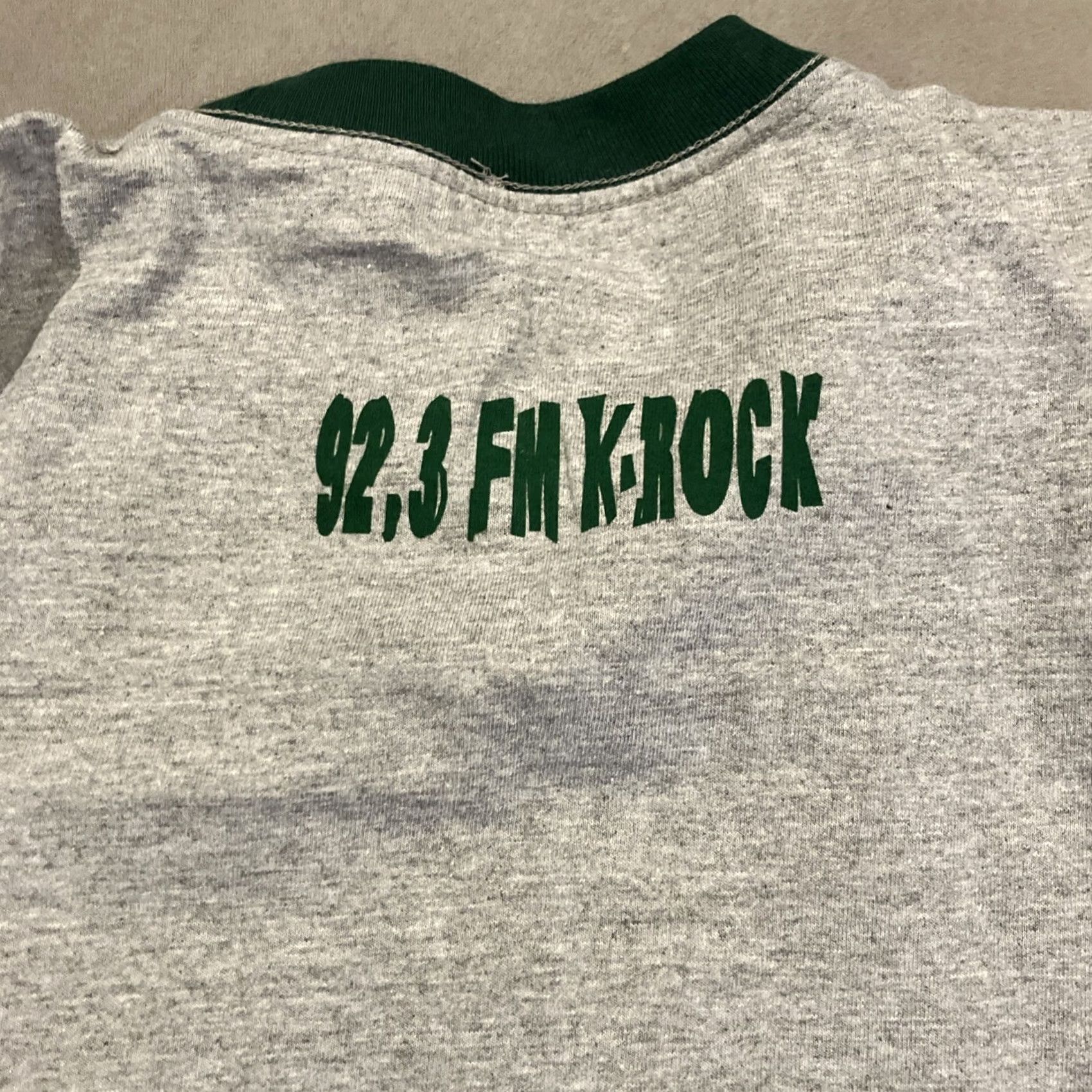 Anvil VINTAGE KROCK 92.3 Howard Stern Heineken Ringer T Shirt XL Gray Mens Shirt Size US XL / EU 56 / 4 - 6 Thumbnail