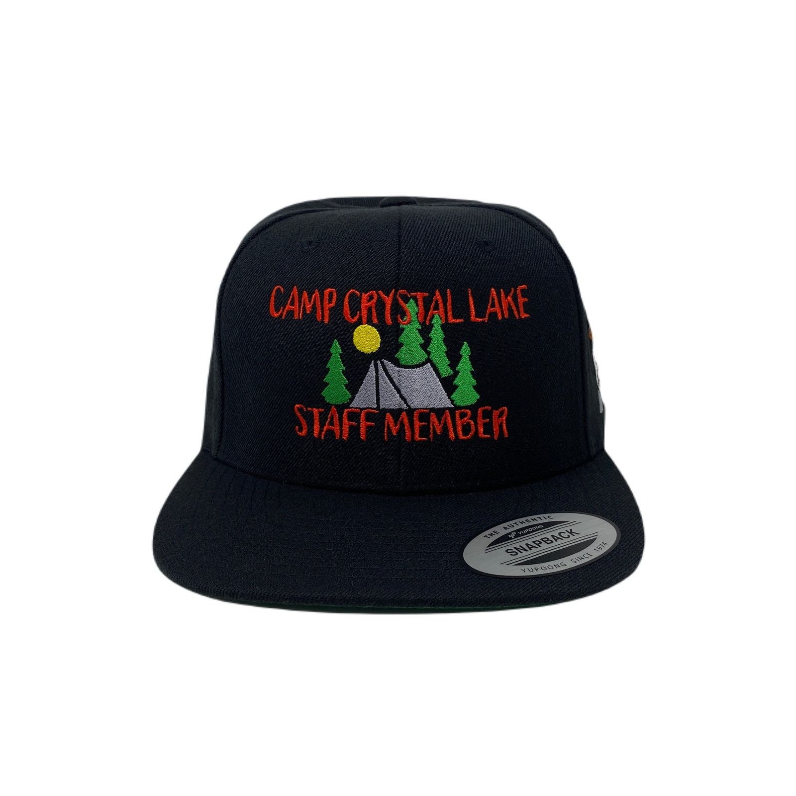 Other Halloween Hockey Mask Camp Lake Staff Member Snapback Hat Size ONE SIZE - 4 Thumbnail