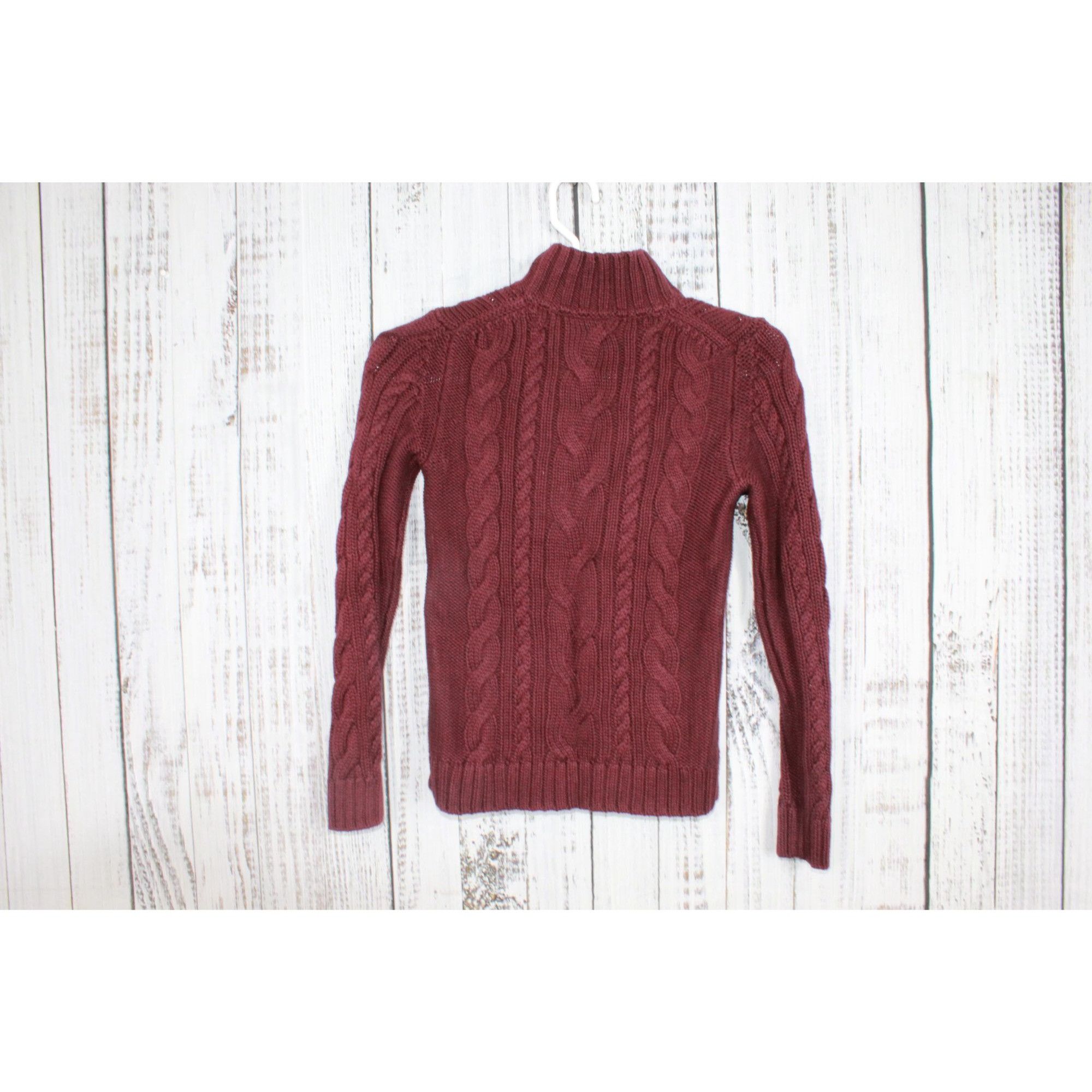 L.L. Bean LL Bean Womens Double L Cable Zip Cardigan Size XS / US 0-2 / IT 36-38 - 6 Thumbnail