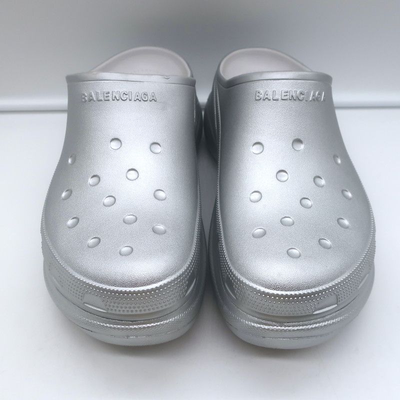 Balenciaga × Crocs Balenciaga x Crocs Platform Mules Silver Size 41 Size US 11 / IT 41 - 5 Thumbnail