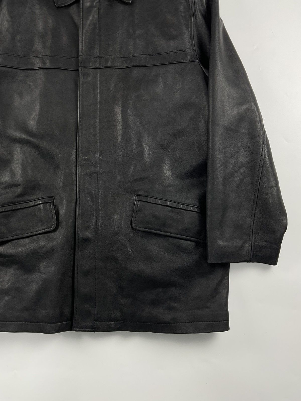 Balenciaga Vintage Balenciaga Leather Jacket Size US XL / EU 56 / 4 - 6 Thumbnail