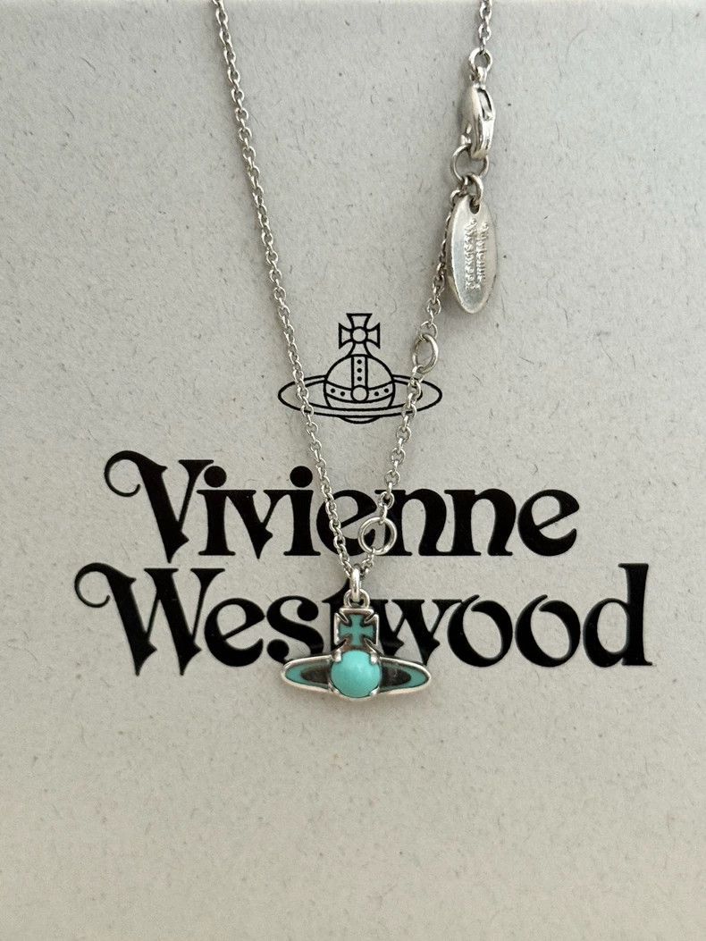 Vivienne Westwood Natural stone Saturn necklace