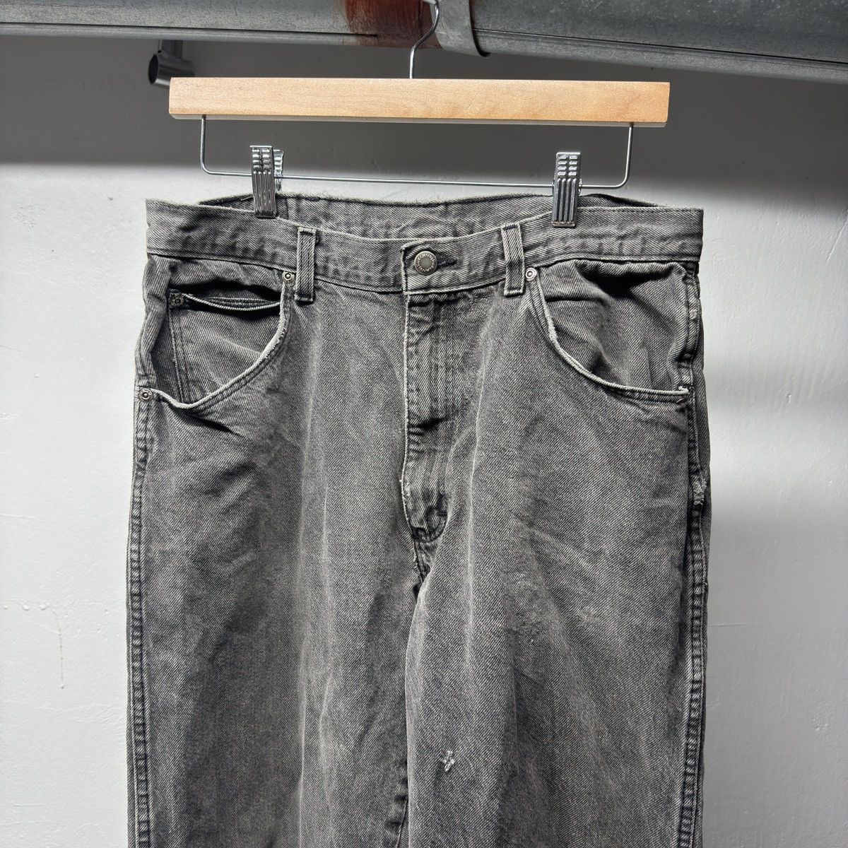 Vintage Thrashed Faded Distressed Black Jeans ERD Grunge Chrome Size US 32 / EU 48 - 5 Thumbnail