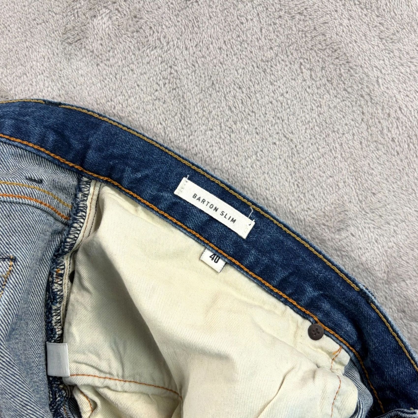 Imogene + Willie Imogene + Willie Barton Slim Denim Jeans Men 40x34 Blue Mid Rise Medium Wash Size US 40 / EU 56 - 4 Thumbnail